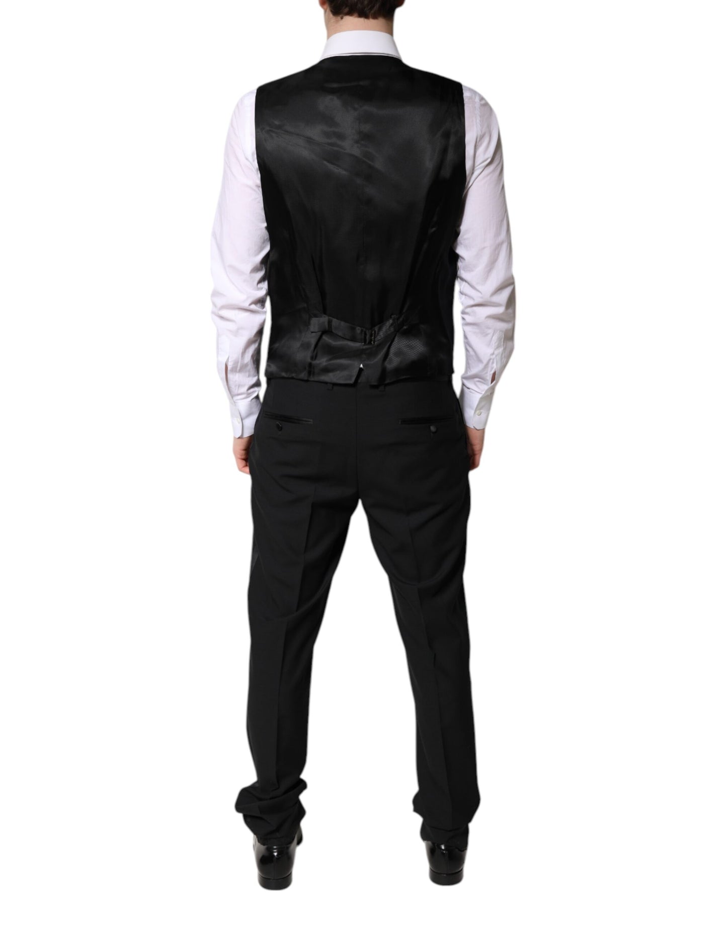 Costume formel 3 pièces noir à boutonnage simple Dolce & Gabbana