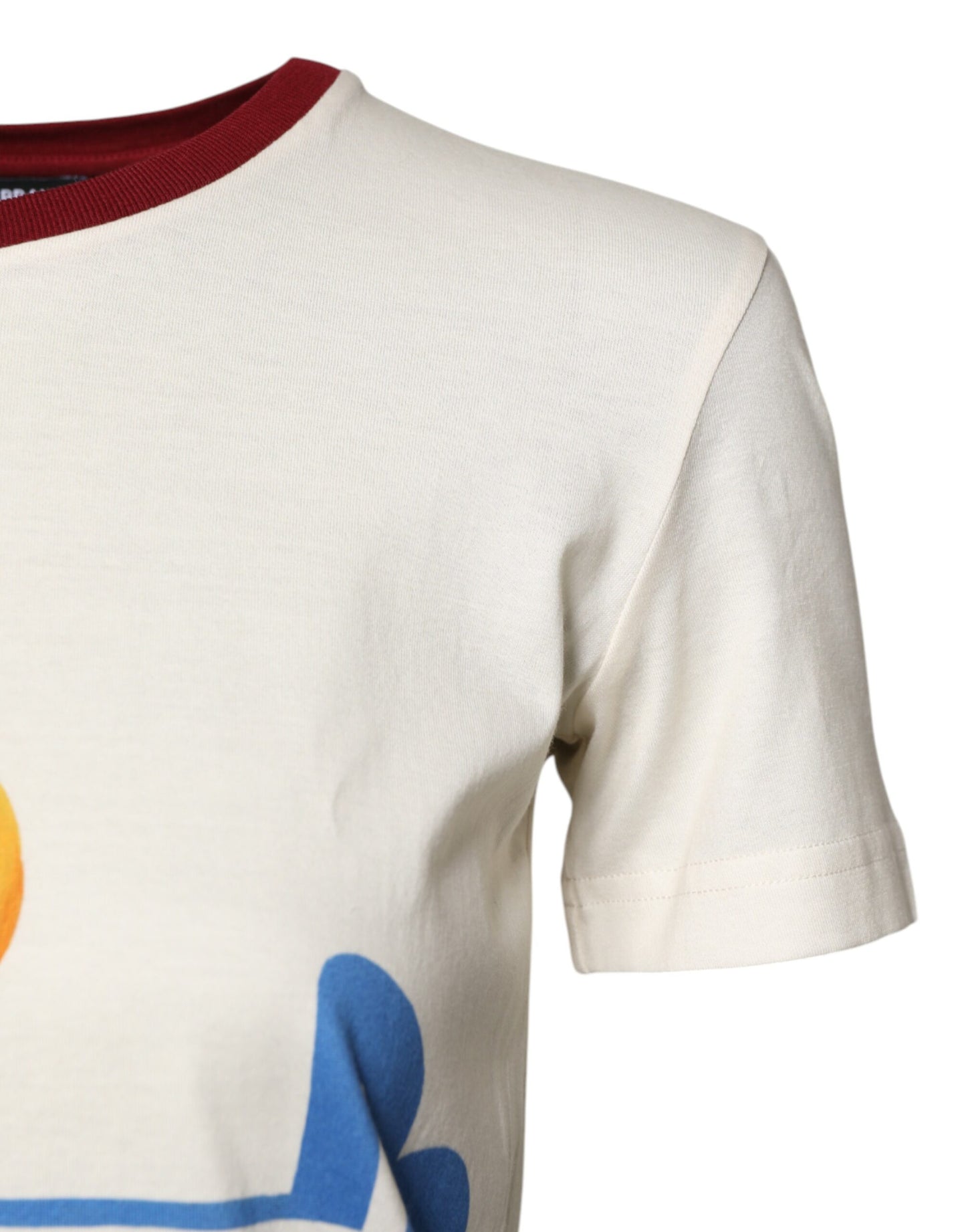 Dolce & Gabbana White Cotton Print Short Sleeves Top T-shirt by Dolce & Gabbana