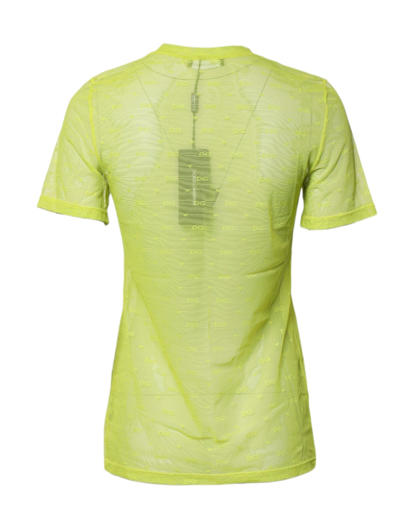 Dolce & Gabbana Green Nylon See Through Women Short Sleeves Top by Dolce & Gabbana