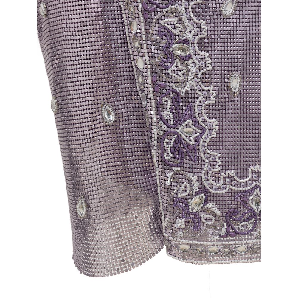 Vêtements rétro violets en métal