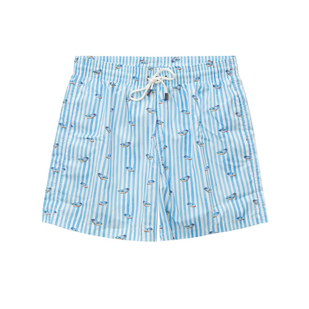 Maillot de bain en polyester bleu Canali