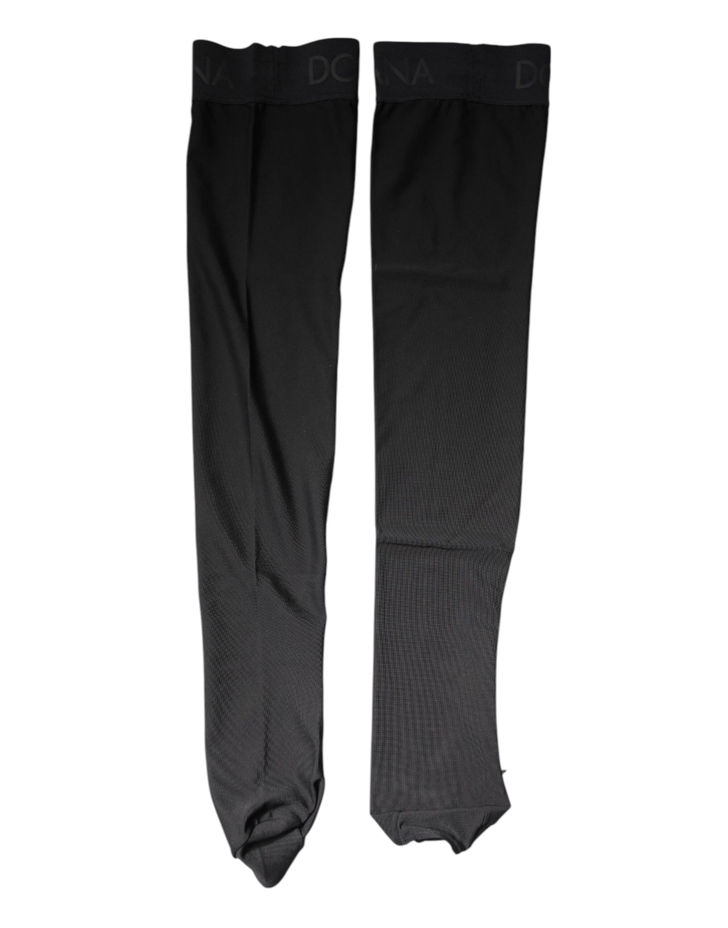 Chaussettes mi-mollet extensibles en viscose noire Dolce & Gabbana
