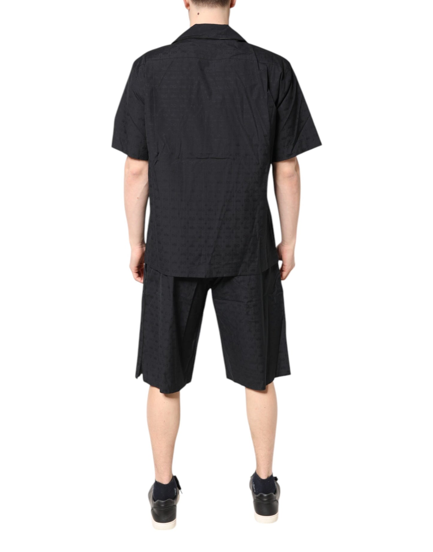Ensemble pyjama en coton noir pour homme Dolce & Gabbana