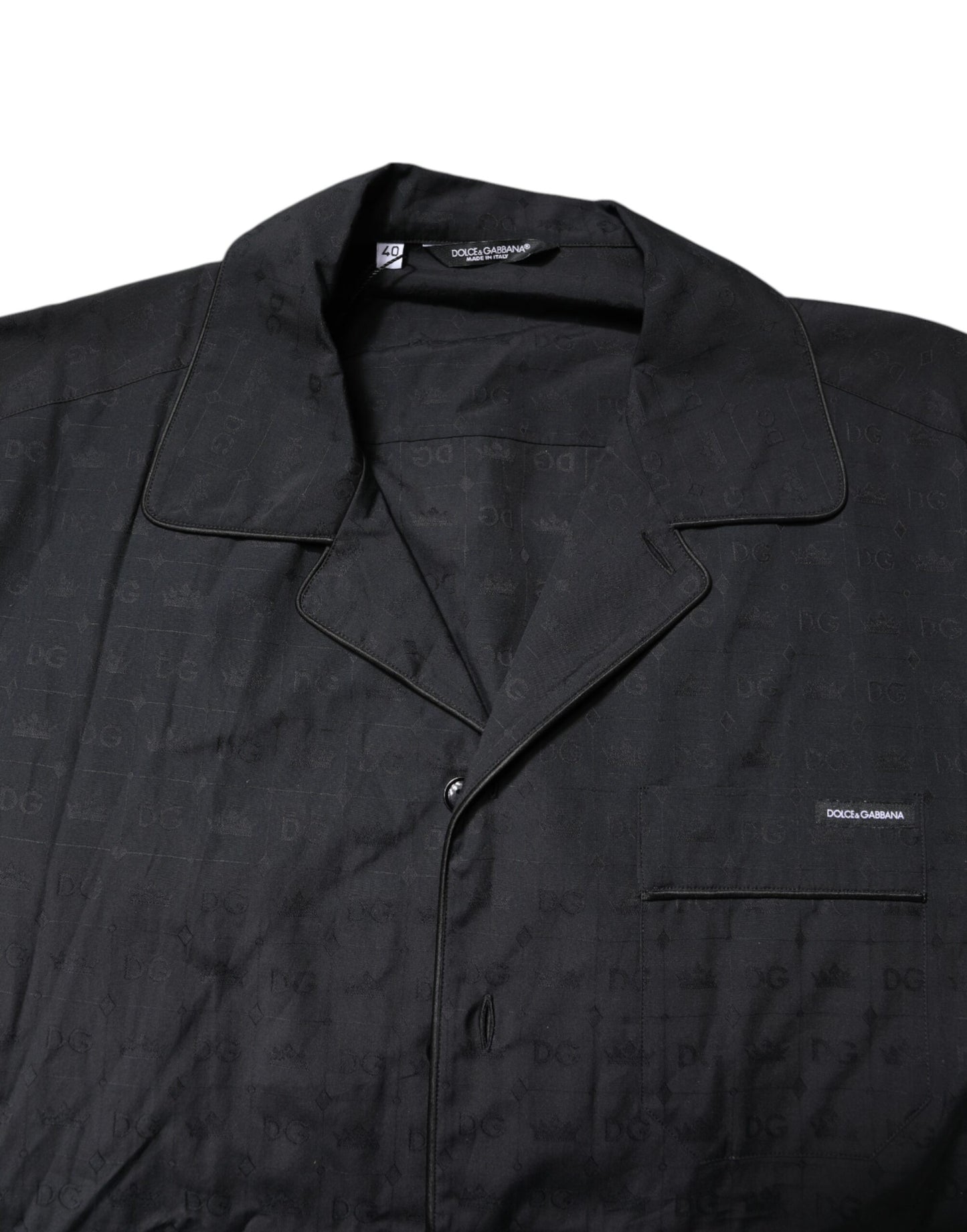 Ensemble pyjama en coton noir pour homme Dolce & Gabbana