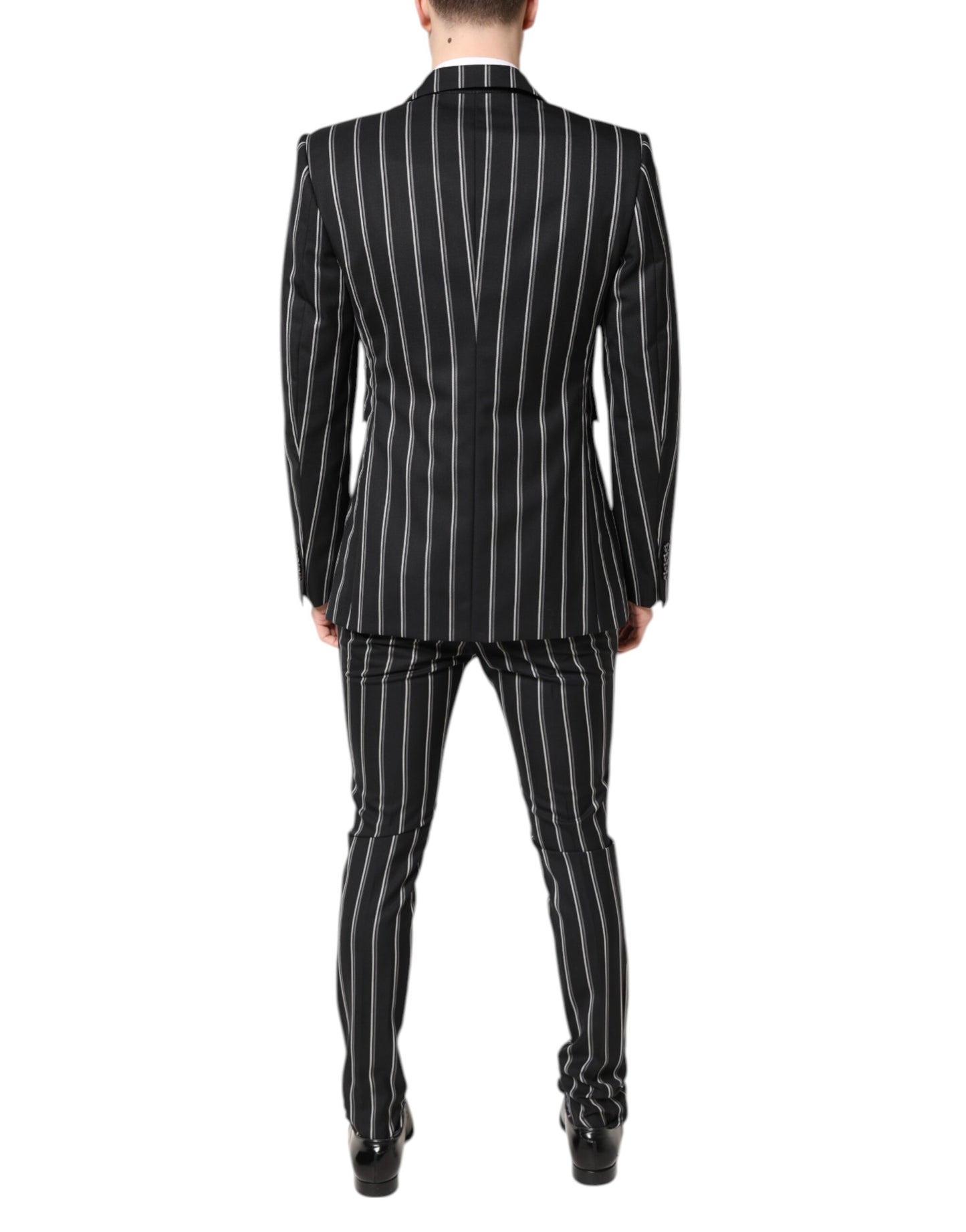 Costume 2 pièces formel Dolce & Gabbana à rayures noires SICILIA