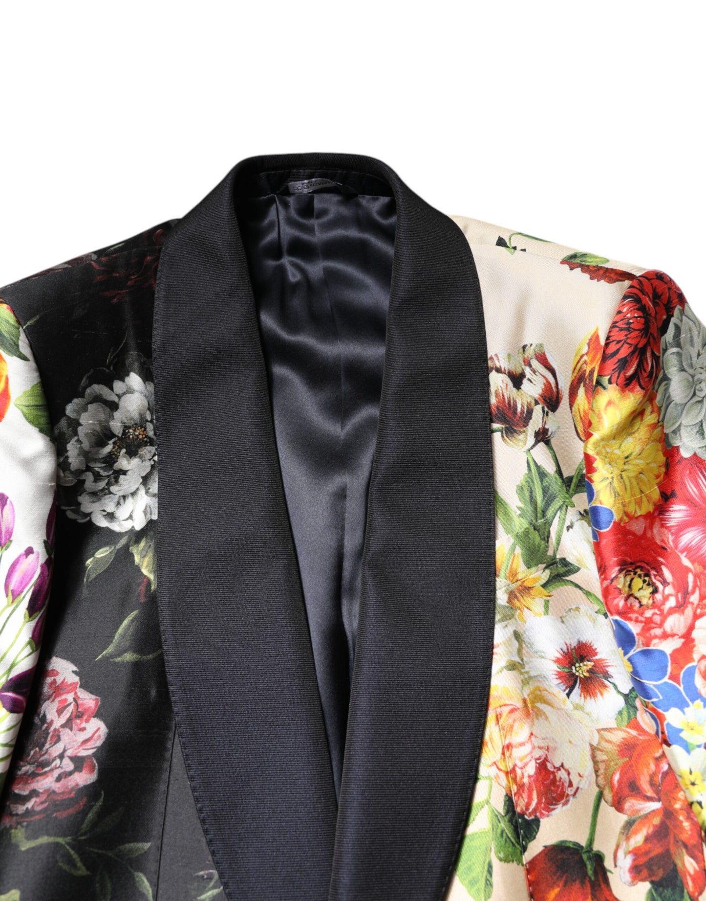 Costume 3 pièces en soie multicolore à fleurs SICILIA de Dolce & Gabbana