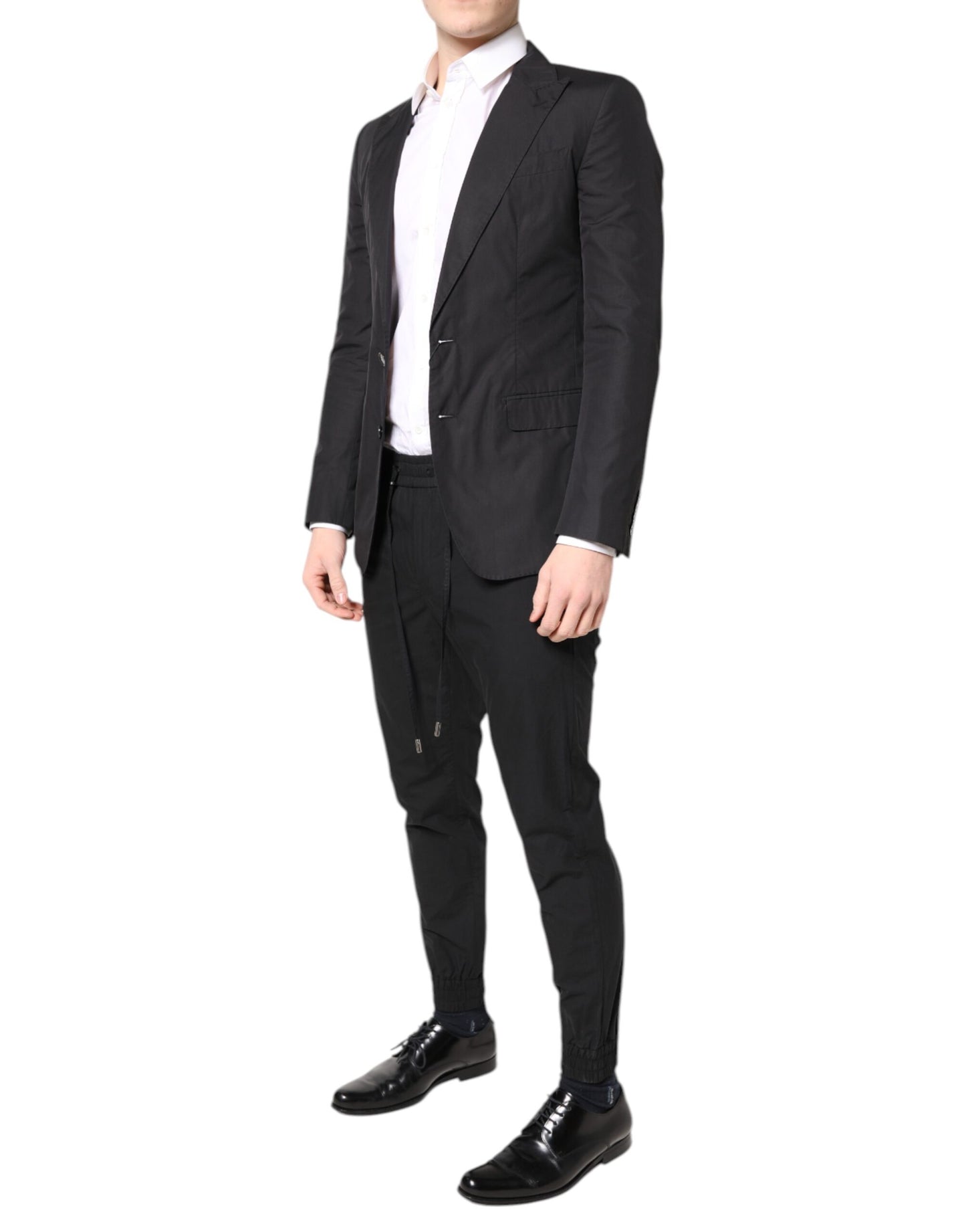 Costume deux pièces formel en coton noir TAORMINA de Dolce & Gabbana