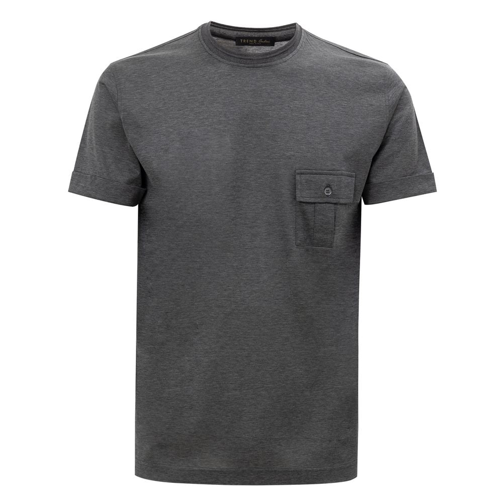 T-shirt en coton gris Corneliani