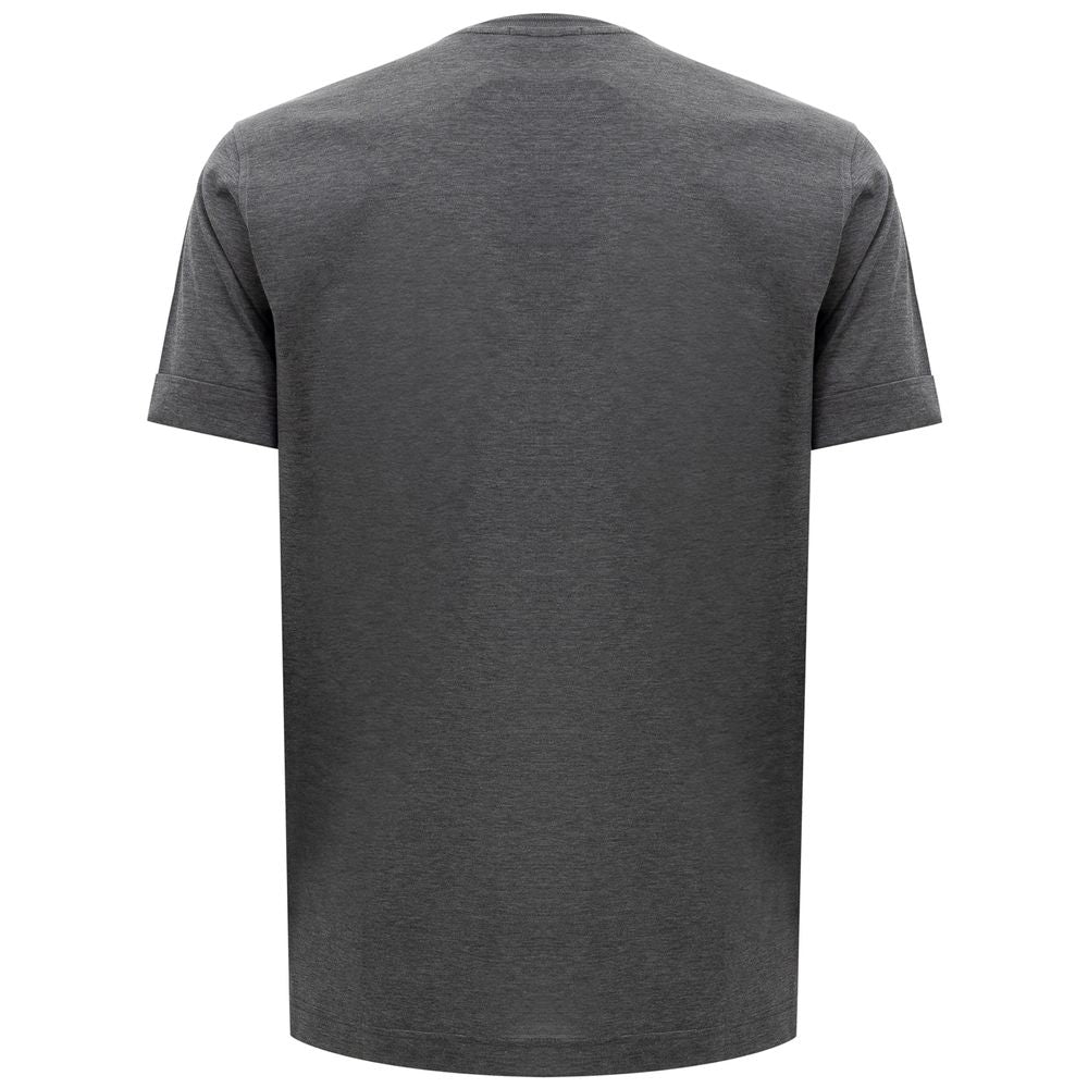 T-shirt en coton gris Corneliani