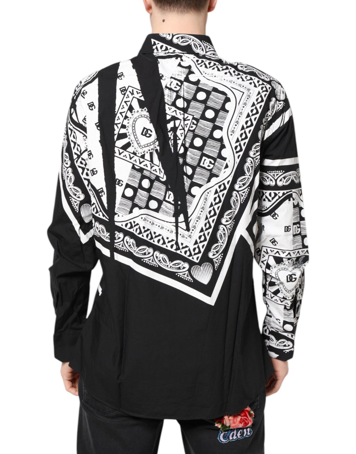 Chemise homme Dolce & Gabbana Bandana noir et blanc MARTINI