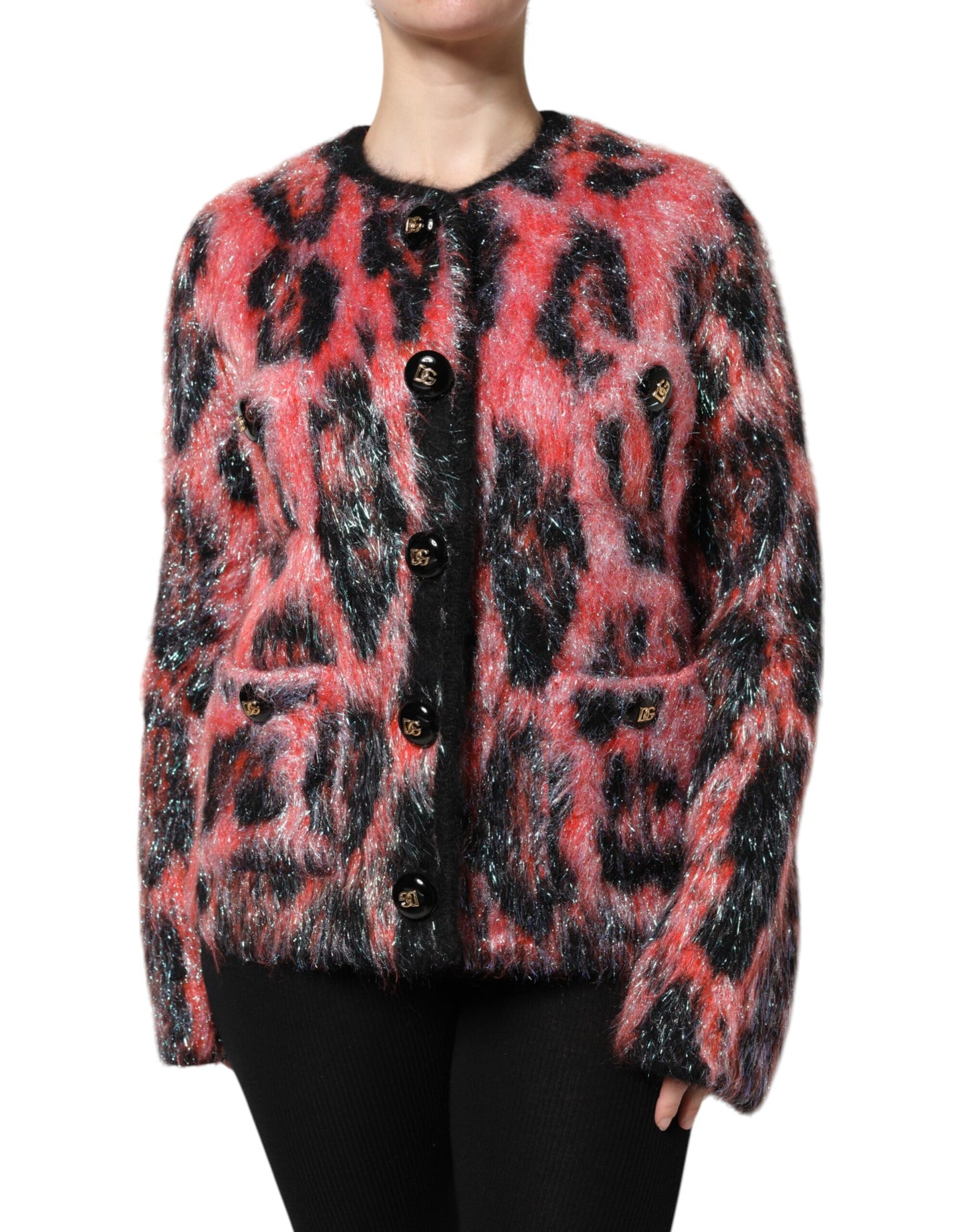 Dolce & Gabbana Red Mohair Wool Button Down Cardigan Sweater by Dolce & Gabbana