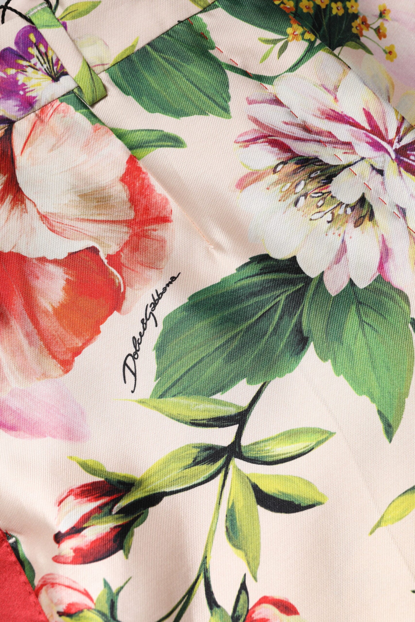 Dolce & Gabbana Multicolor Floral High Waist Straight Pants by Dolce & Gabbana