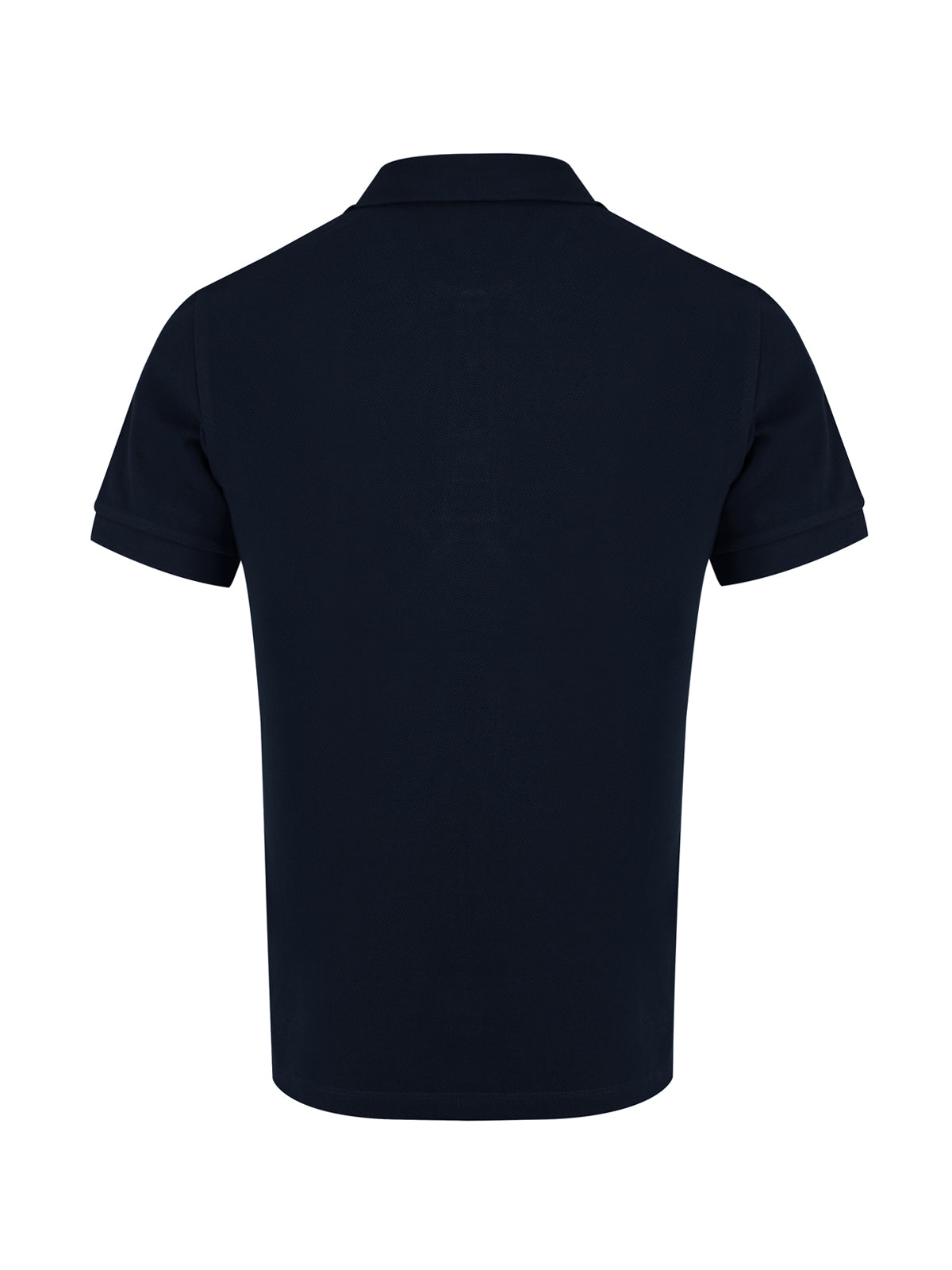 Polo à col en coton bleu marine Burberry
