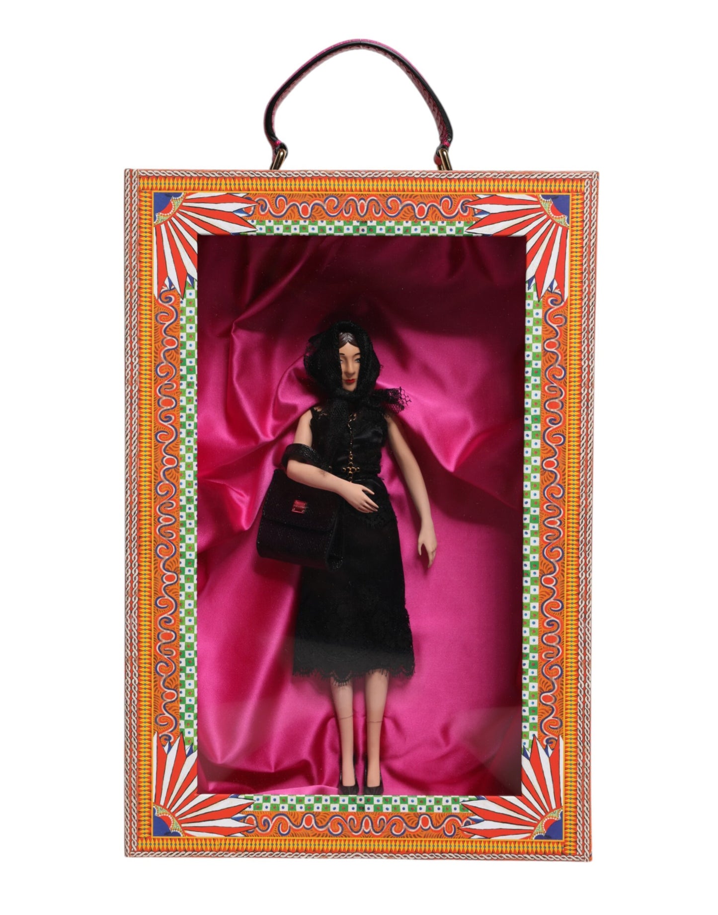 Poupées Dolce & Gabbana en céramique, porcelaine, cuir et robe noire