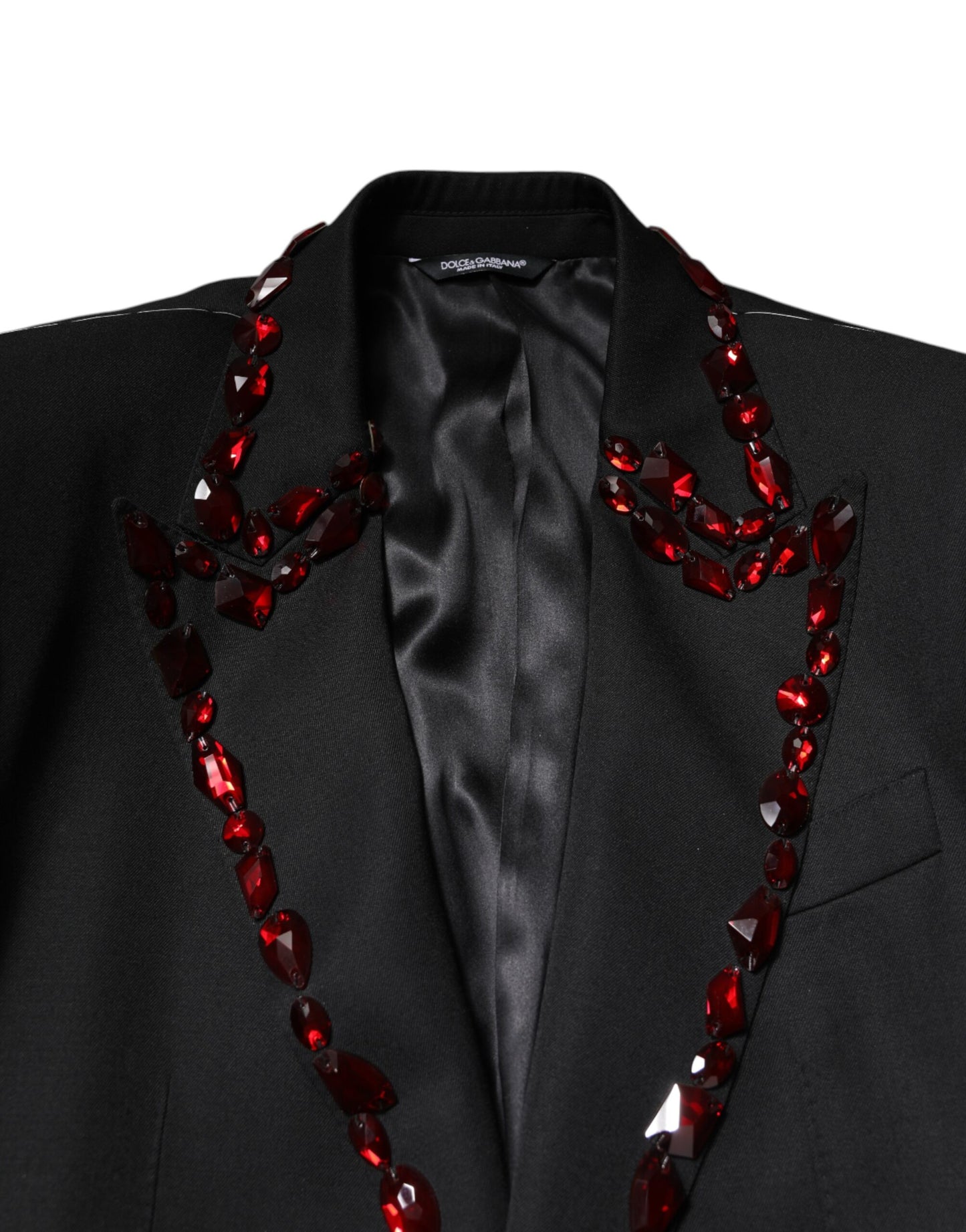 Blazer noir Dolce & Gabbana orné de cristaux SICILIA