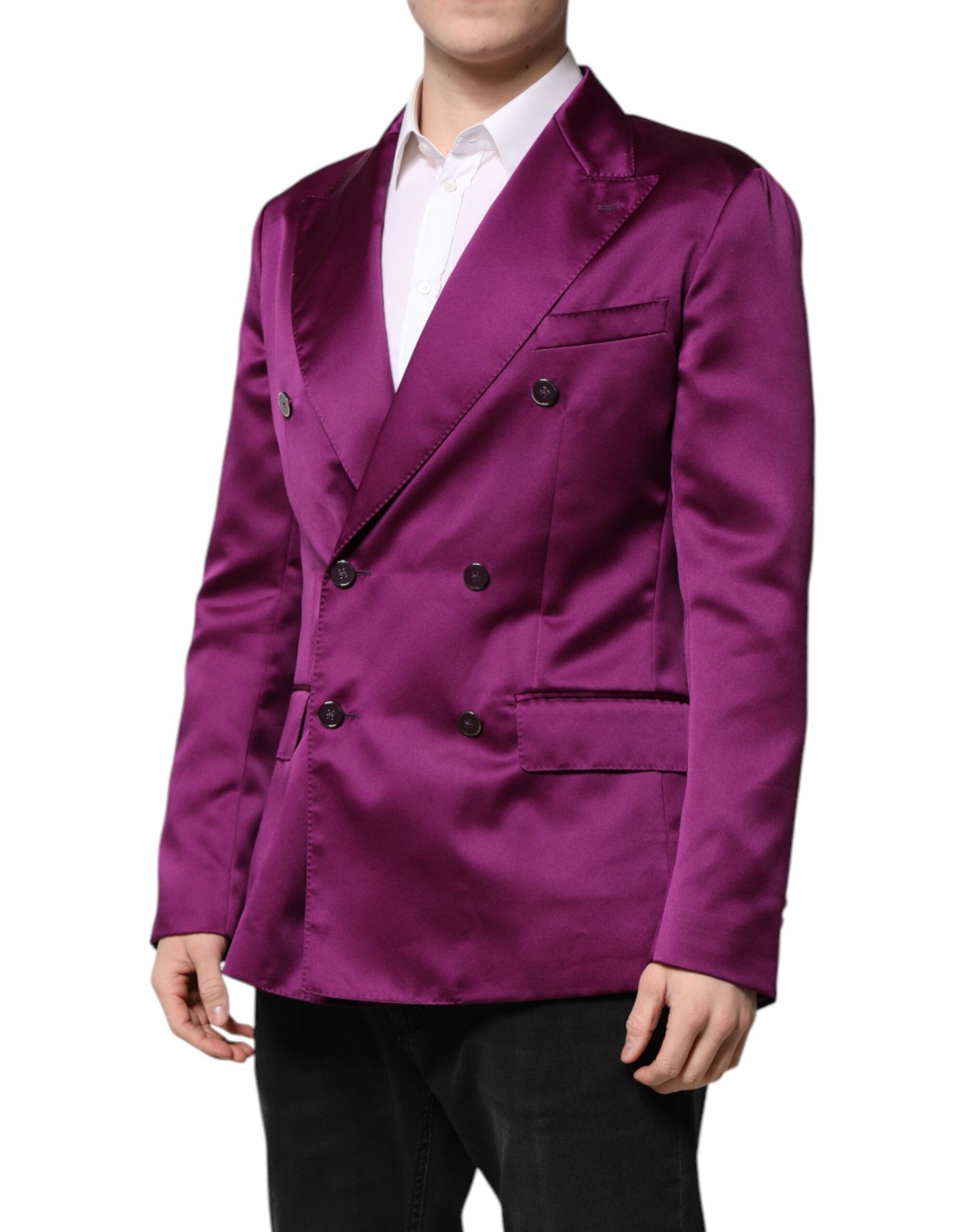 Blazer croisé violet pour homme Dolce & Gabbana