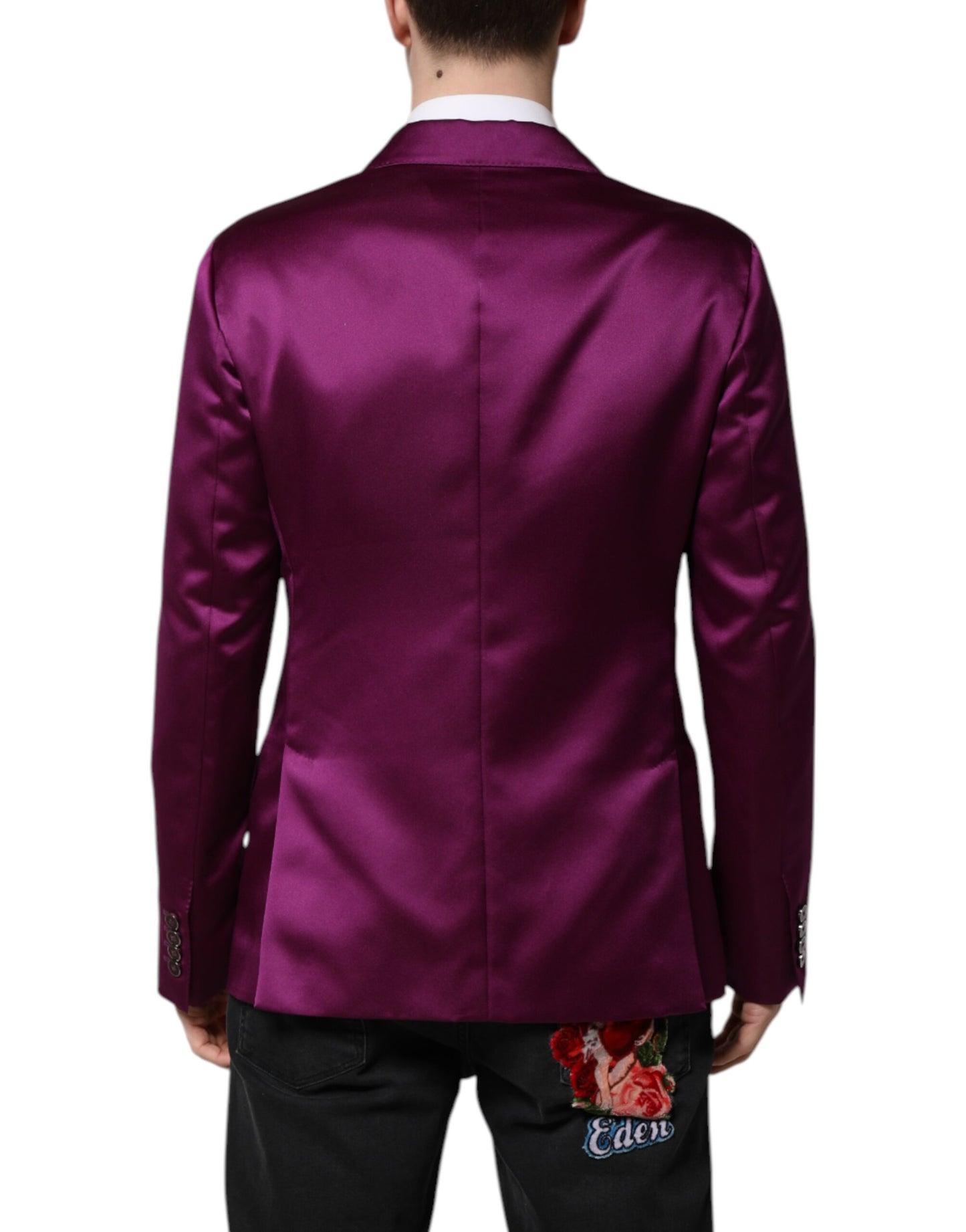 Blazer croisé violet pour homme Dolce & Gabbana