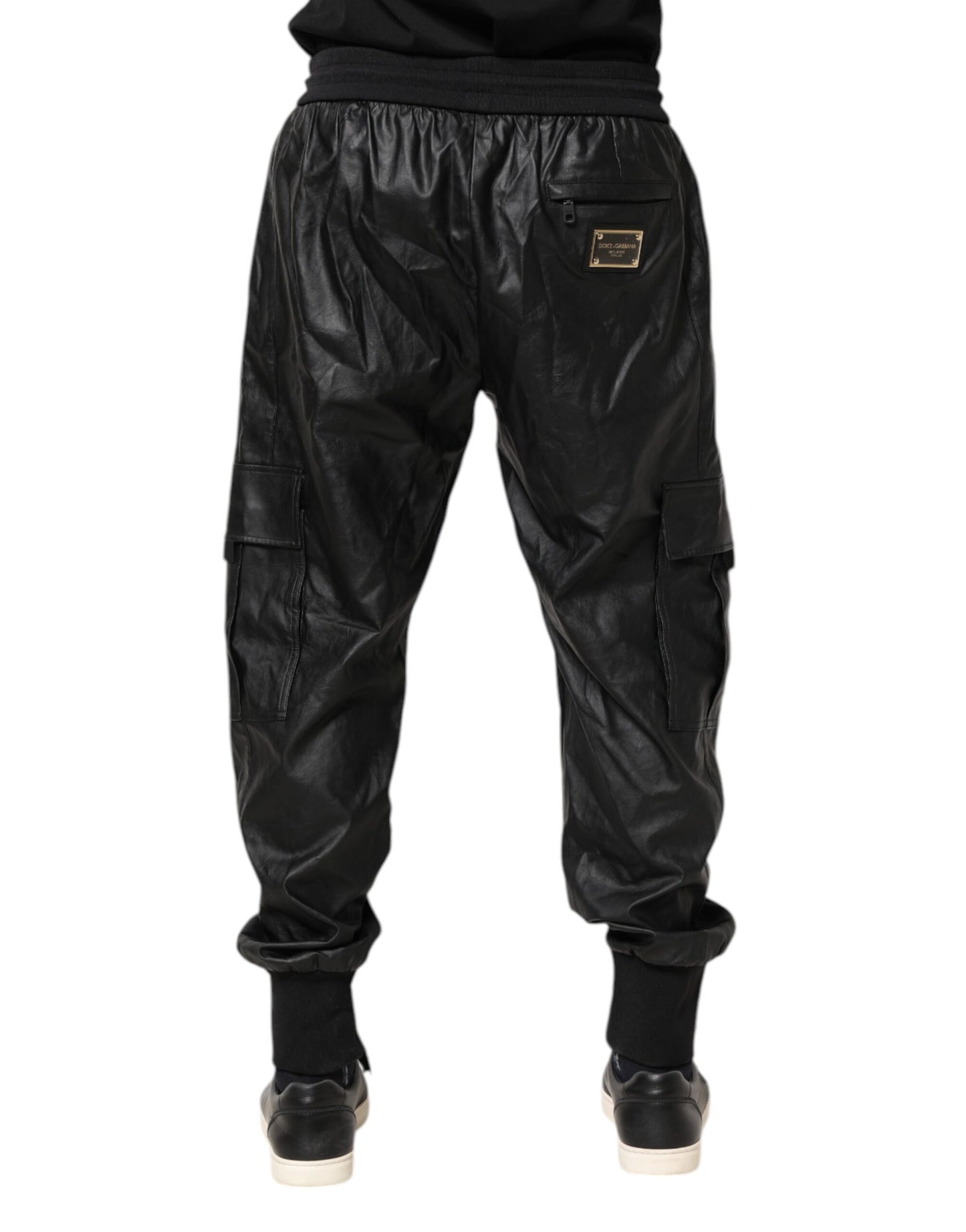 Dolce & Gabbana Black Cotton Cargo Jogger Sweatpants Pants by Dolce & Gabbana