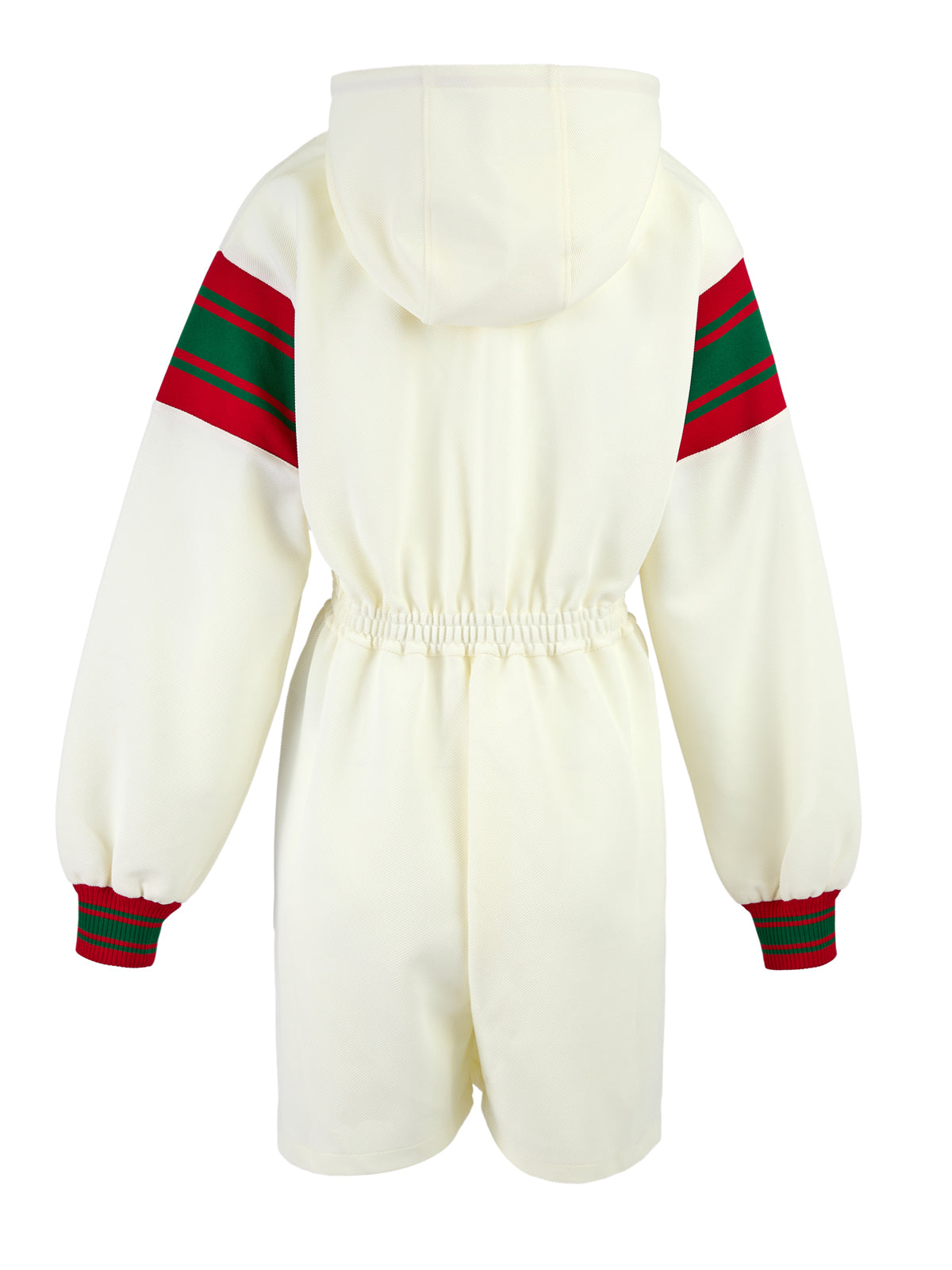 Survêtement à capuche en polyester crème avec logo Gucci