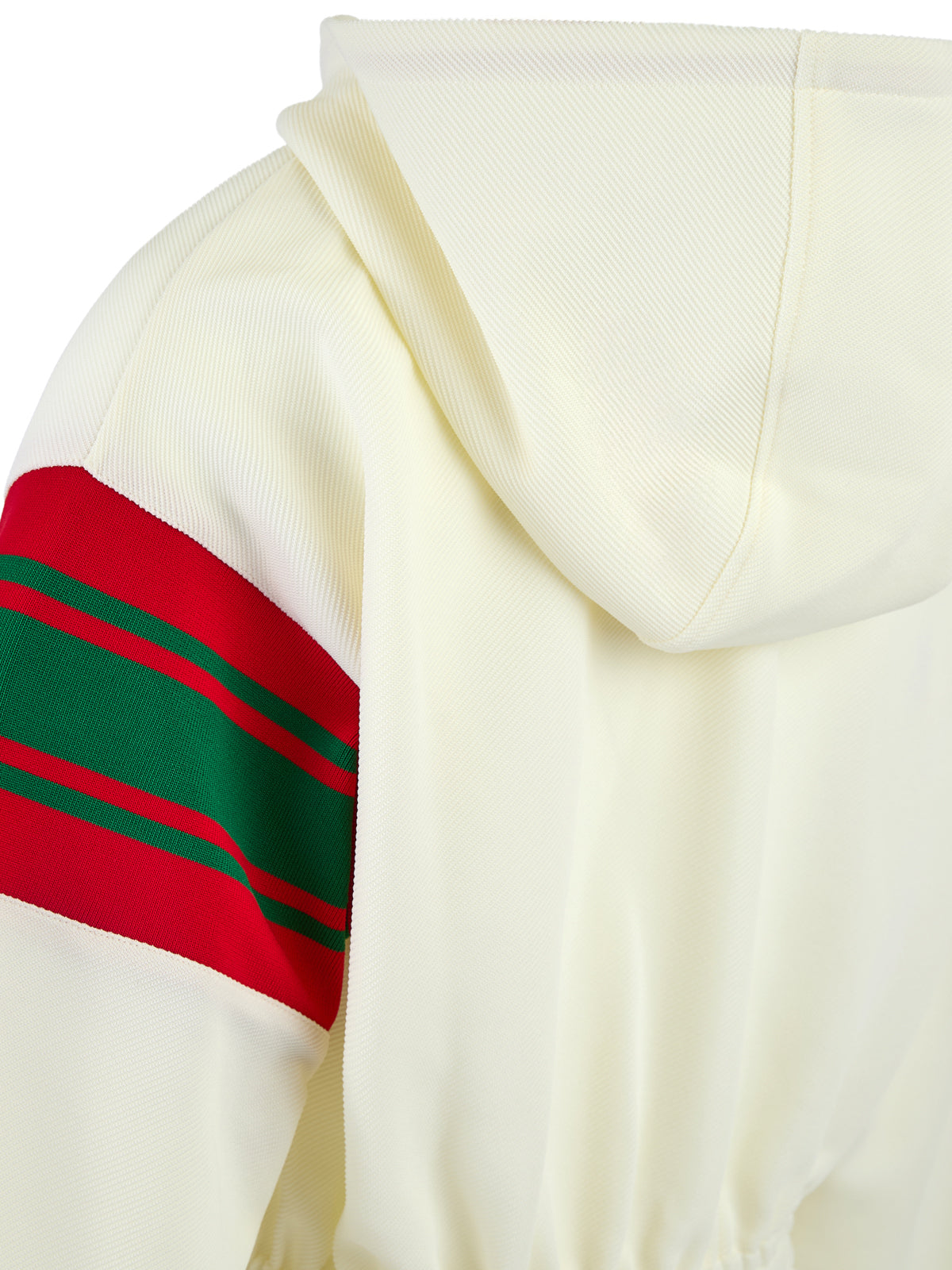 Survêtement à capuche en polyester crème avec logo Gucci