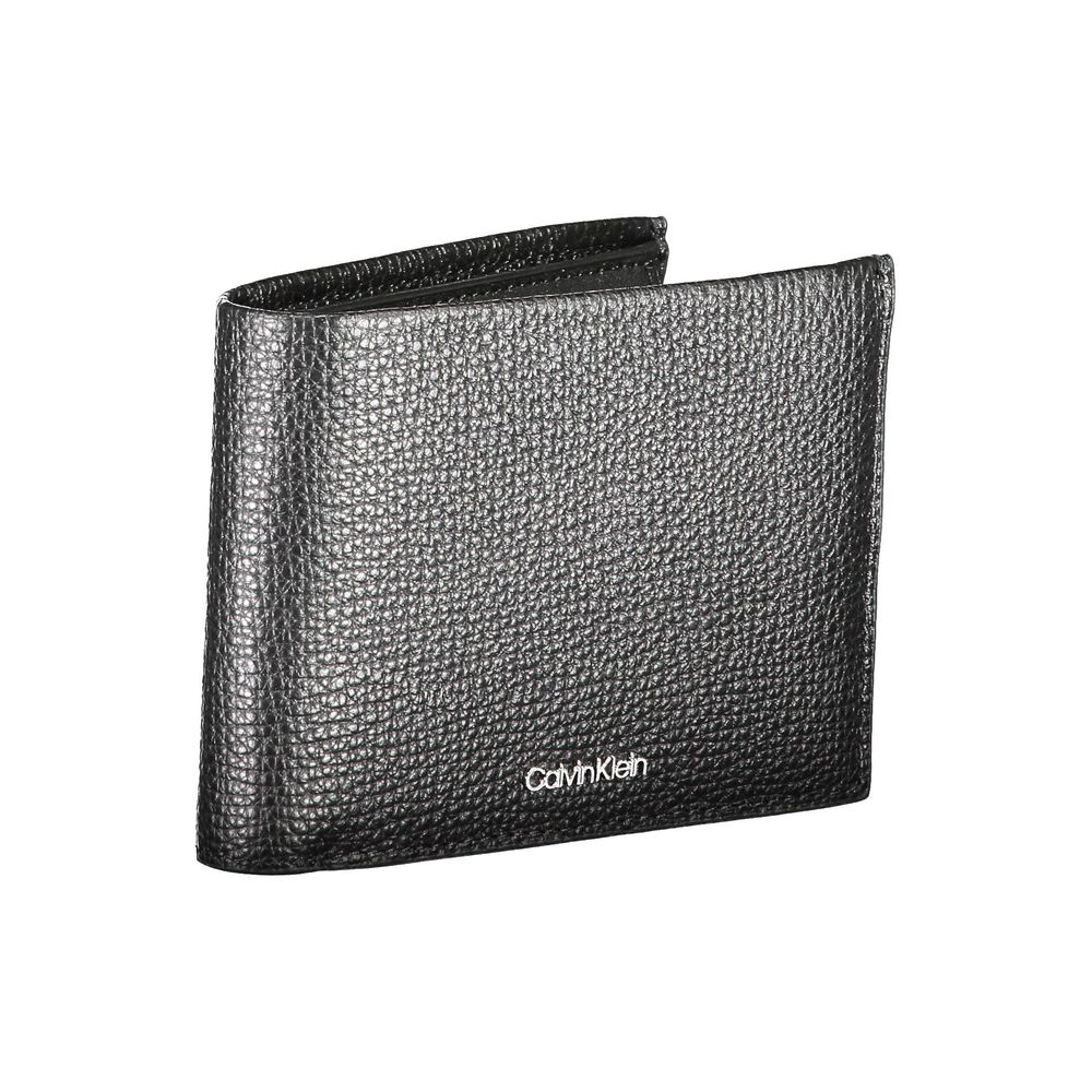 Portefeuille homme en cuir noir Calvin Klein