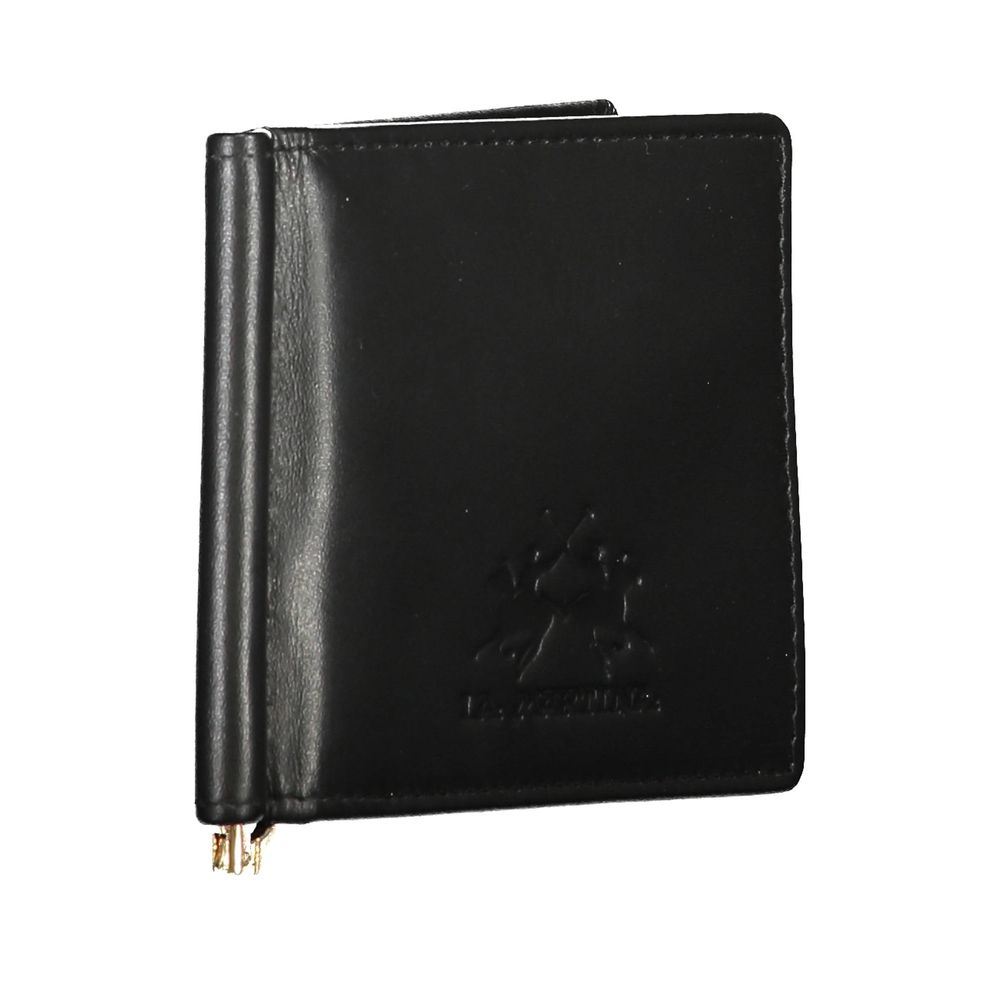 Portefeuille homme en cuir noir La Martina