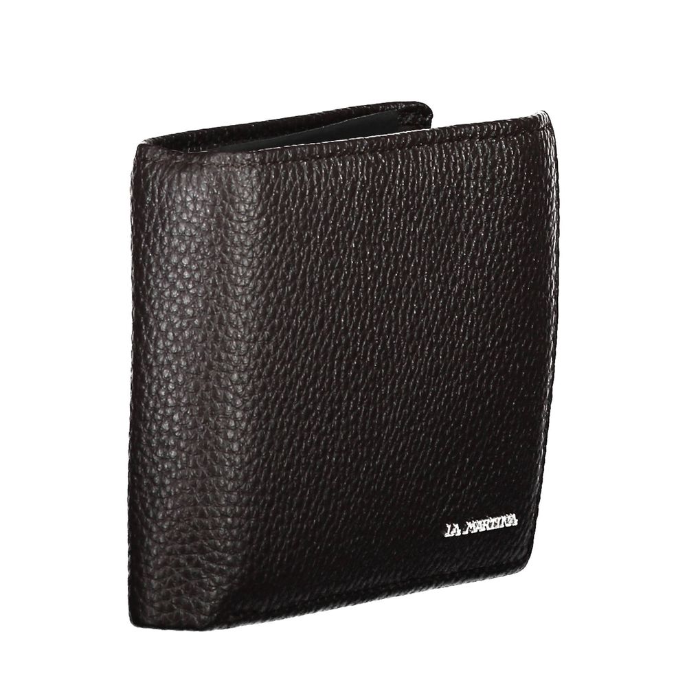Portefeuille homme en cuir marron La Martina