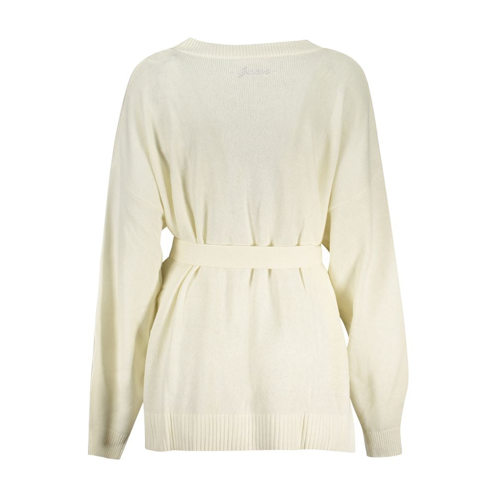 Guess Jeans White Acrylic Women Cardigan by Guess Jeans