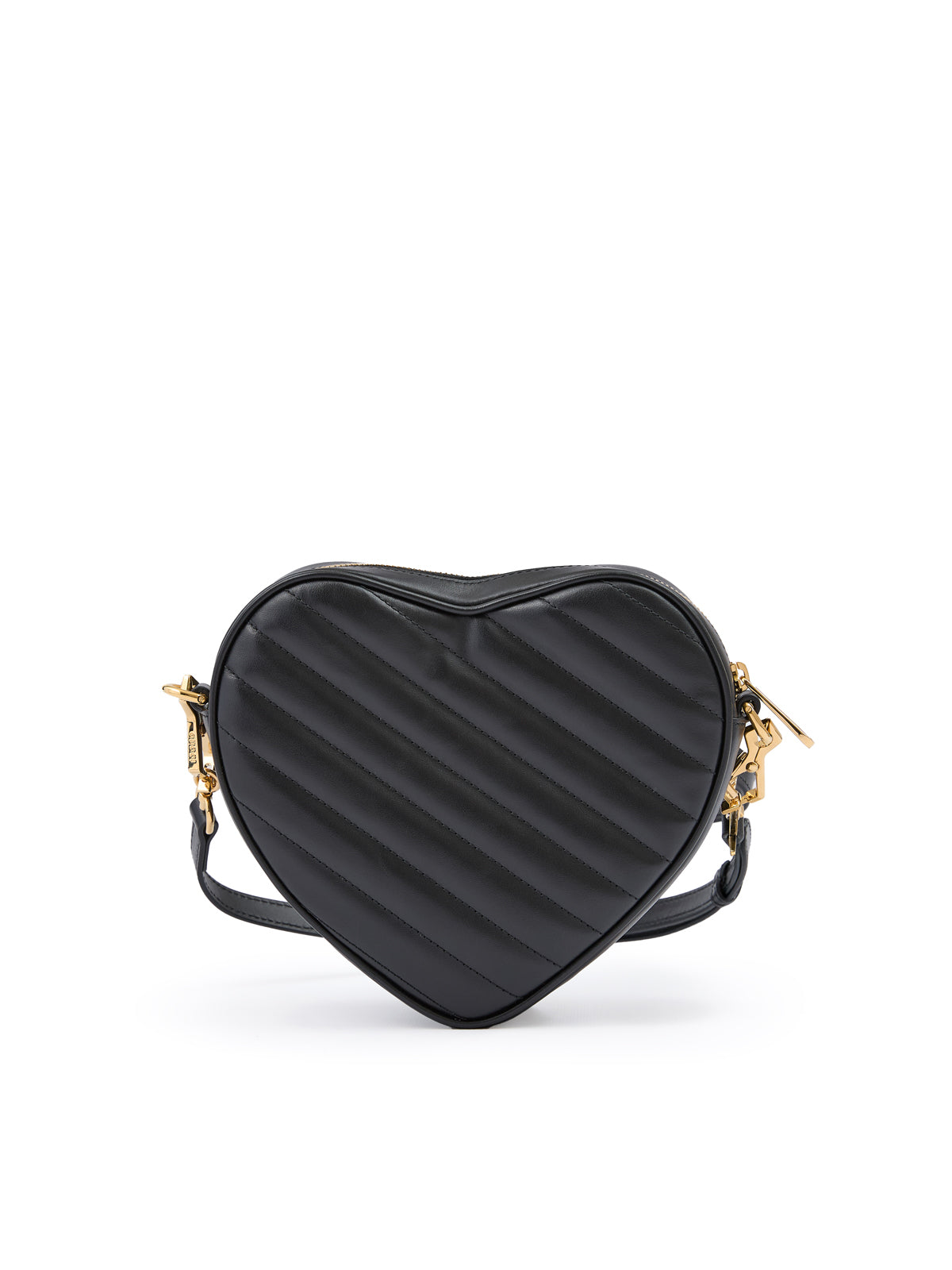 Mini sac bandoulière cœur en cuir noir Gucci