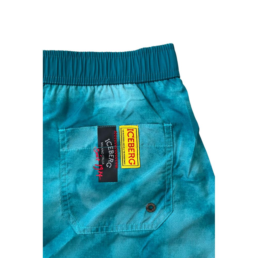 Short de bain homme Iceberg bleu clair en polyester