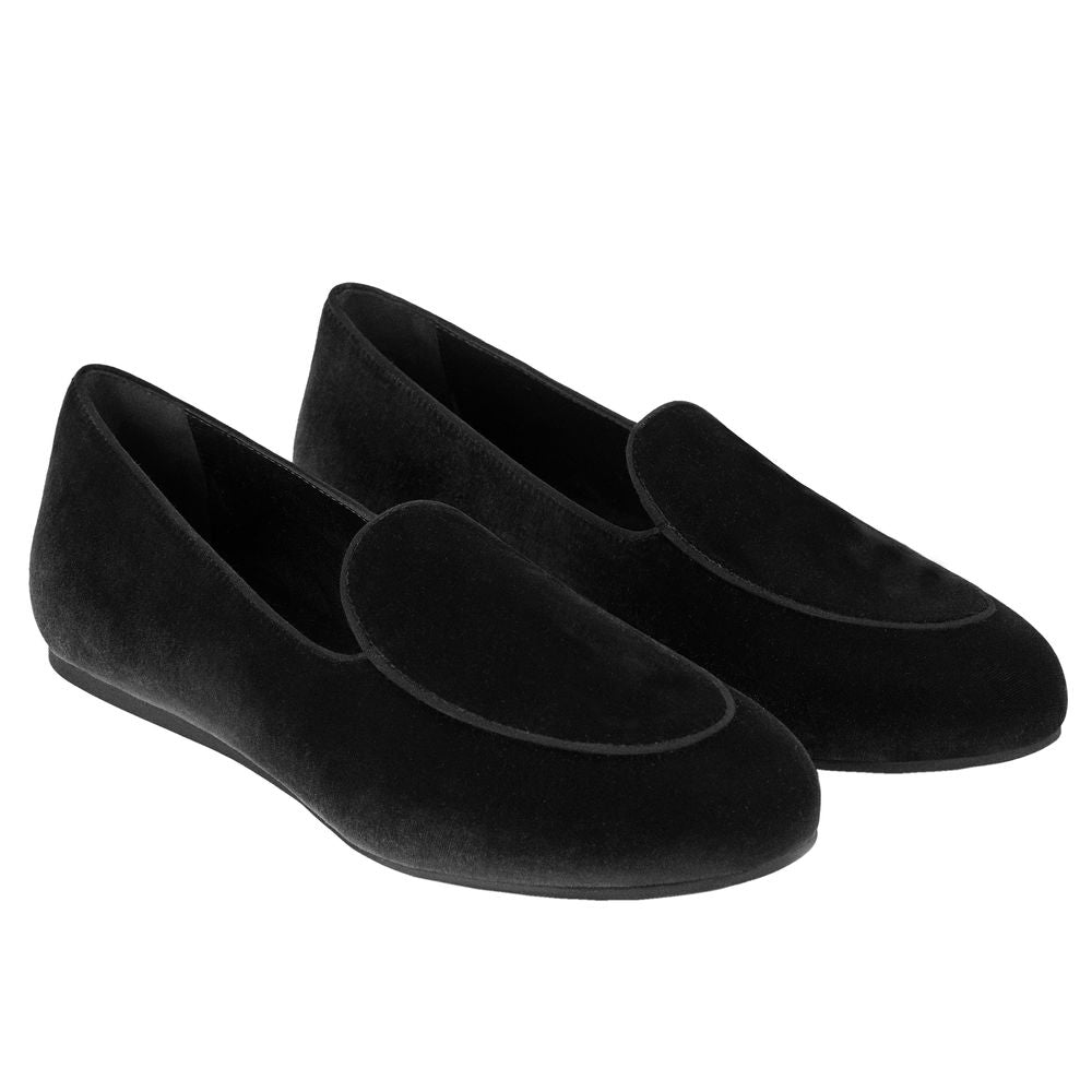 Mocassin unisexe en velours noir Charles Philip