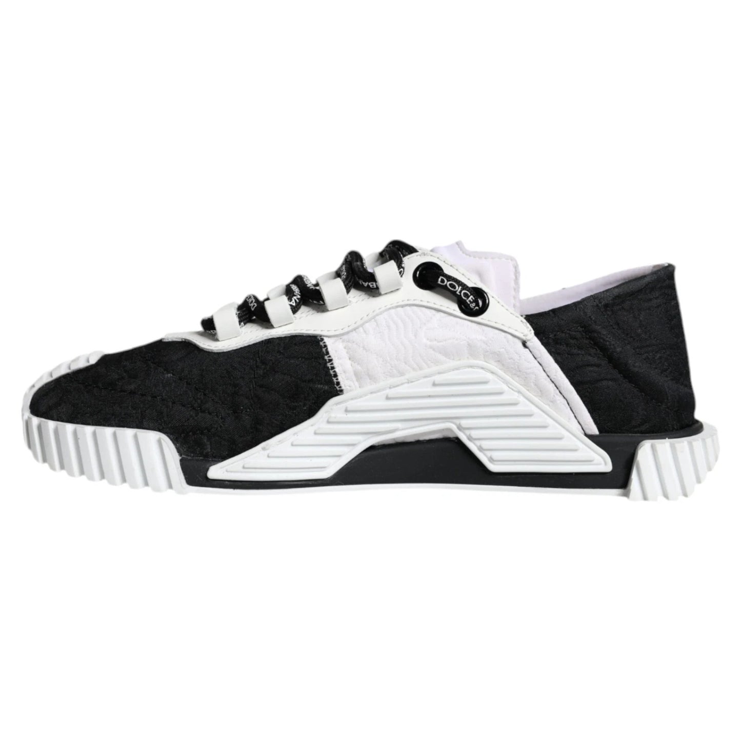 Dolce & Gabbana White Black Low Top NS1 Sneakers Shoes by Dolce & Gabbana