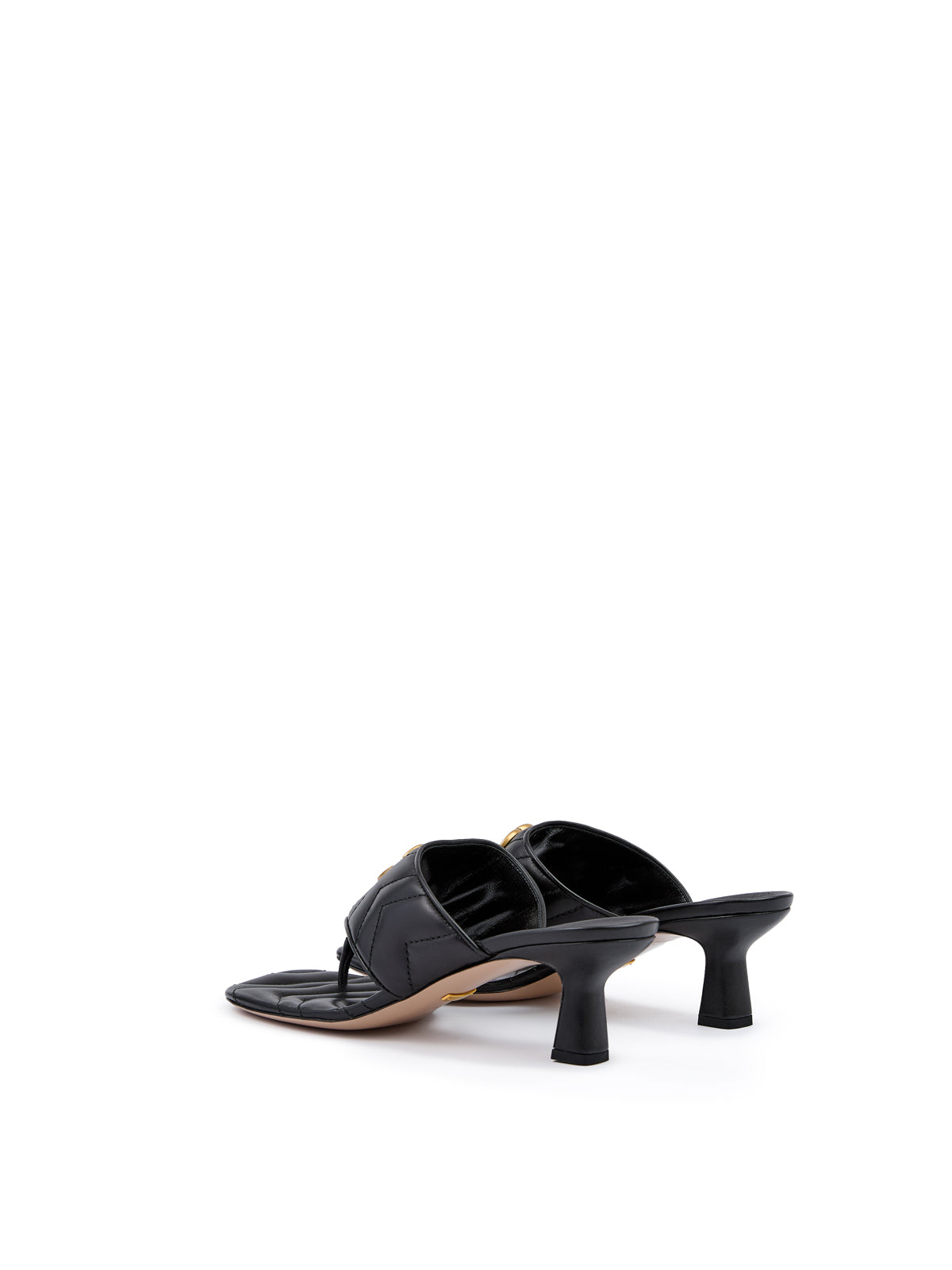 Sandales Charlotte en cuir nappa noir Mystic de Gucci