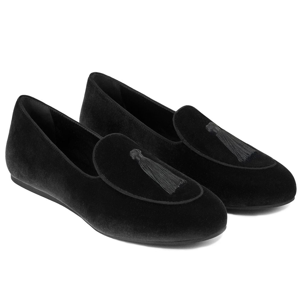 Mocassins en velours noir Charles Philip
