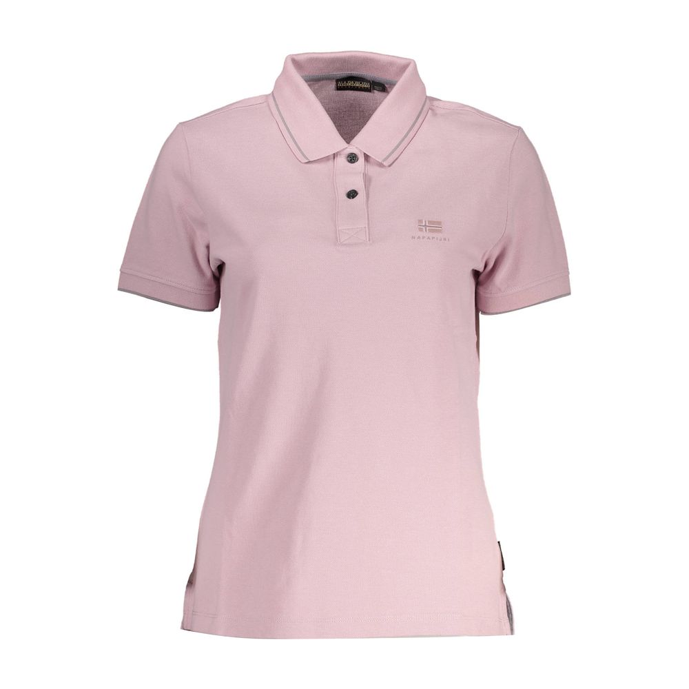 Polo Napapijri rose en coton pour femme