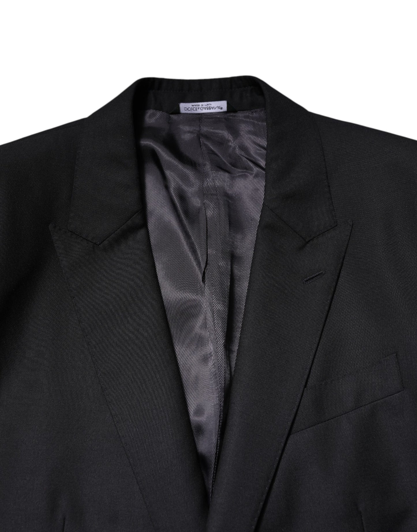 Dolce & Gabbana Veste blazer en laine bleu foncé MARTINI