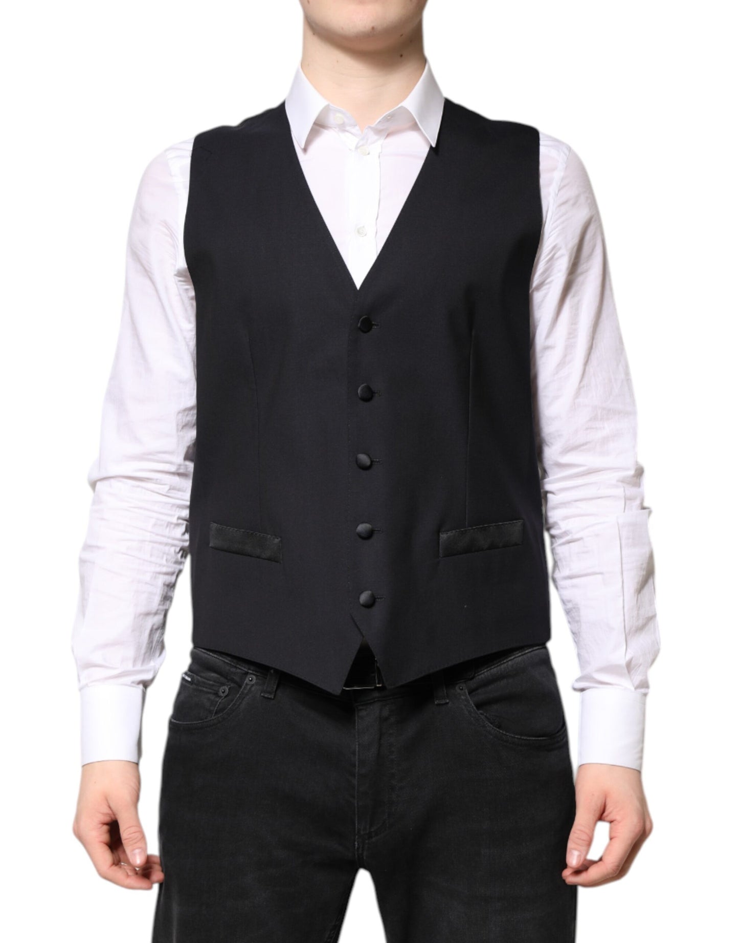 Veste de costume 2 pièces en laine bleu foncé MARTINI de Dolce & Gabbana