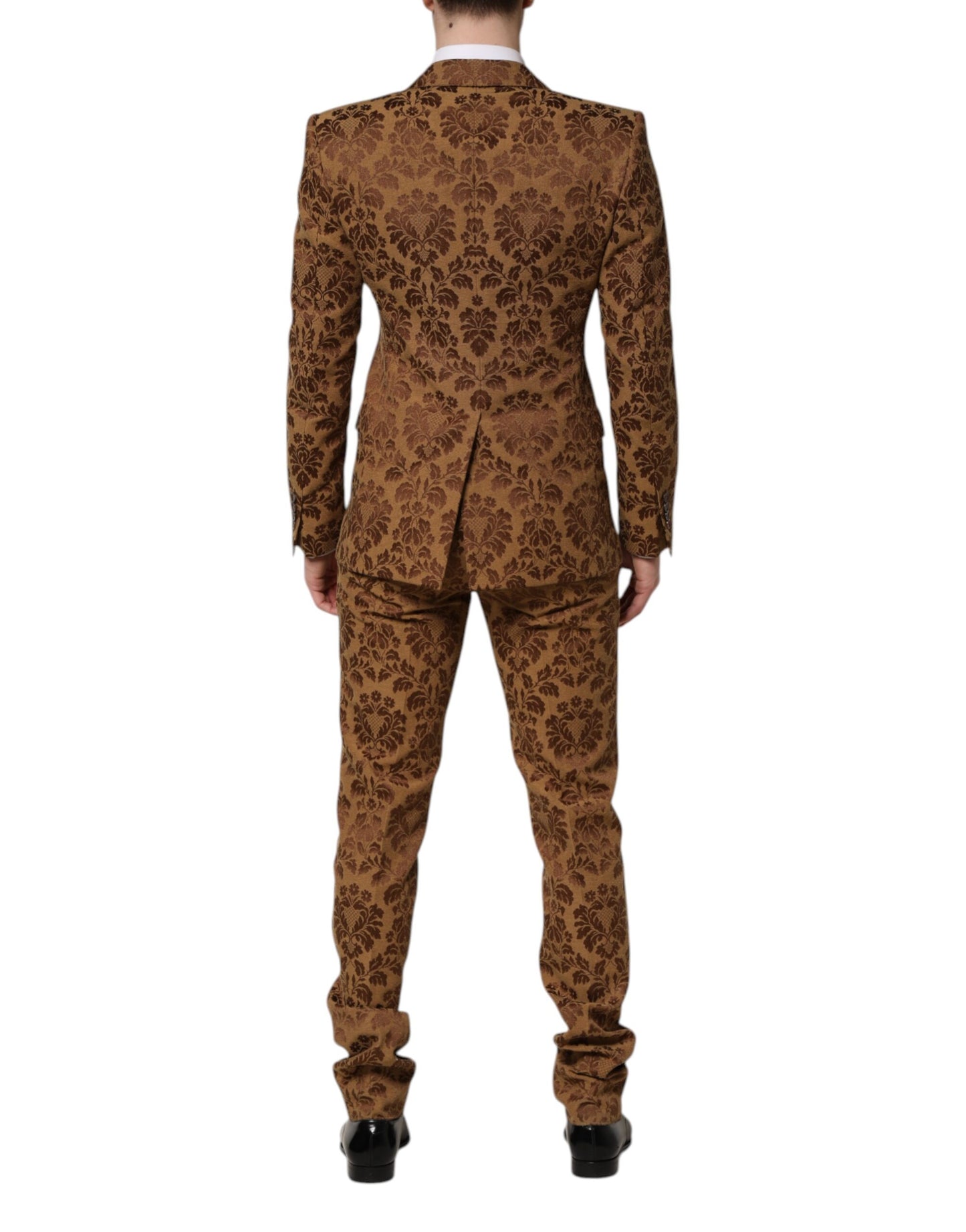 Costume 2 pièces Dolce & Gabbana SICILIA en jacquard fleuri marron