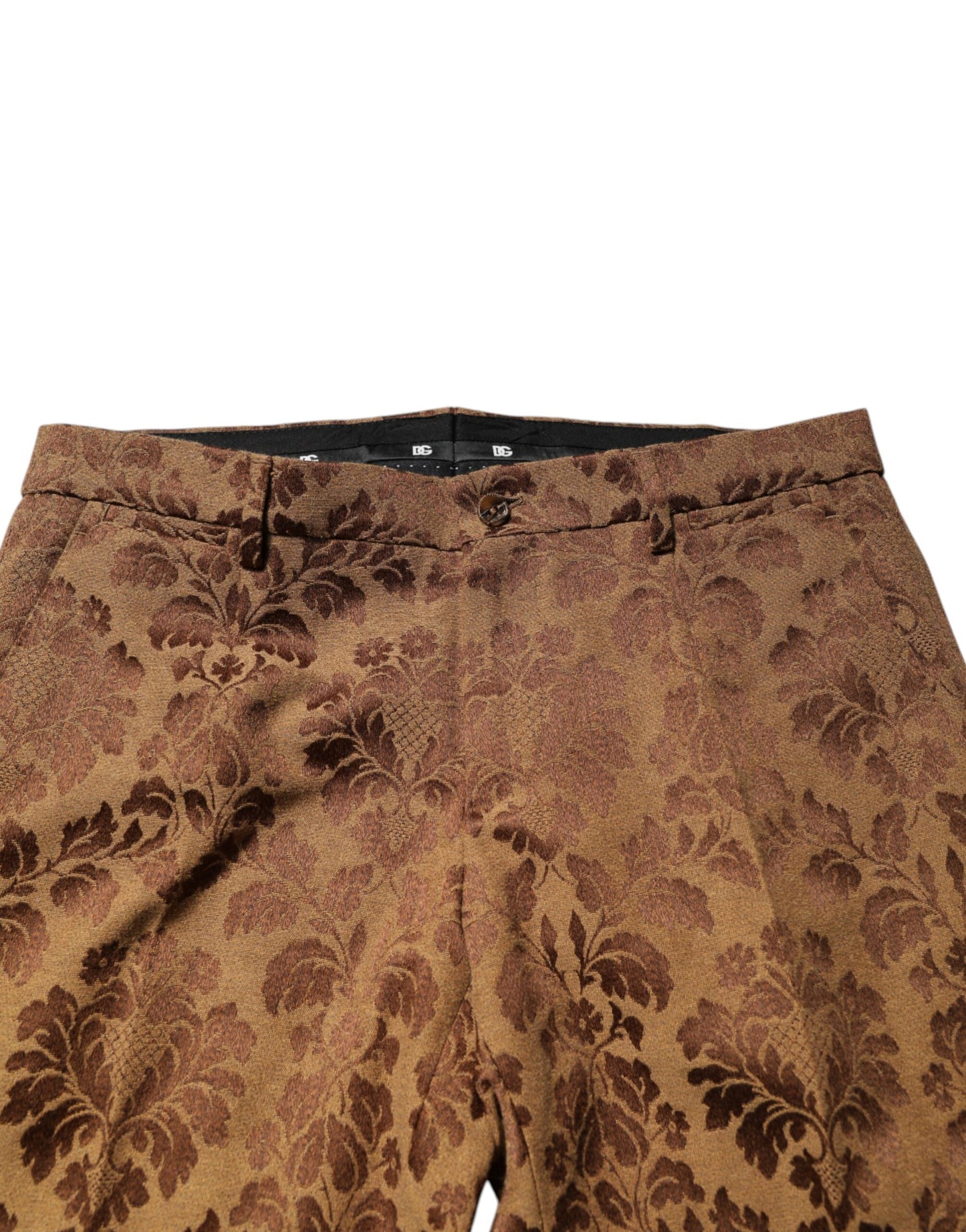 Costume 2 pièces Dolce & Gabbana SICILIA en jacquard fleuri marron