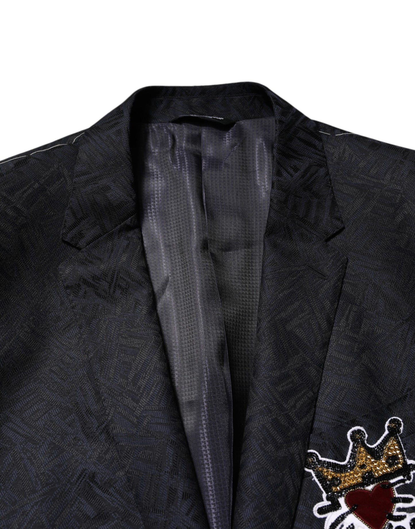 Costume 2 pièces squelette King Martini noir Dolce & Gabbana