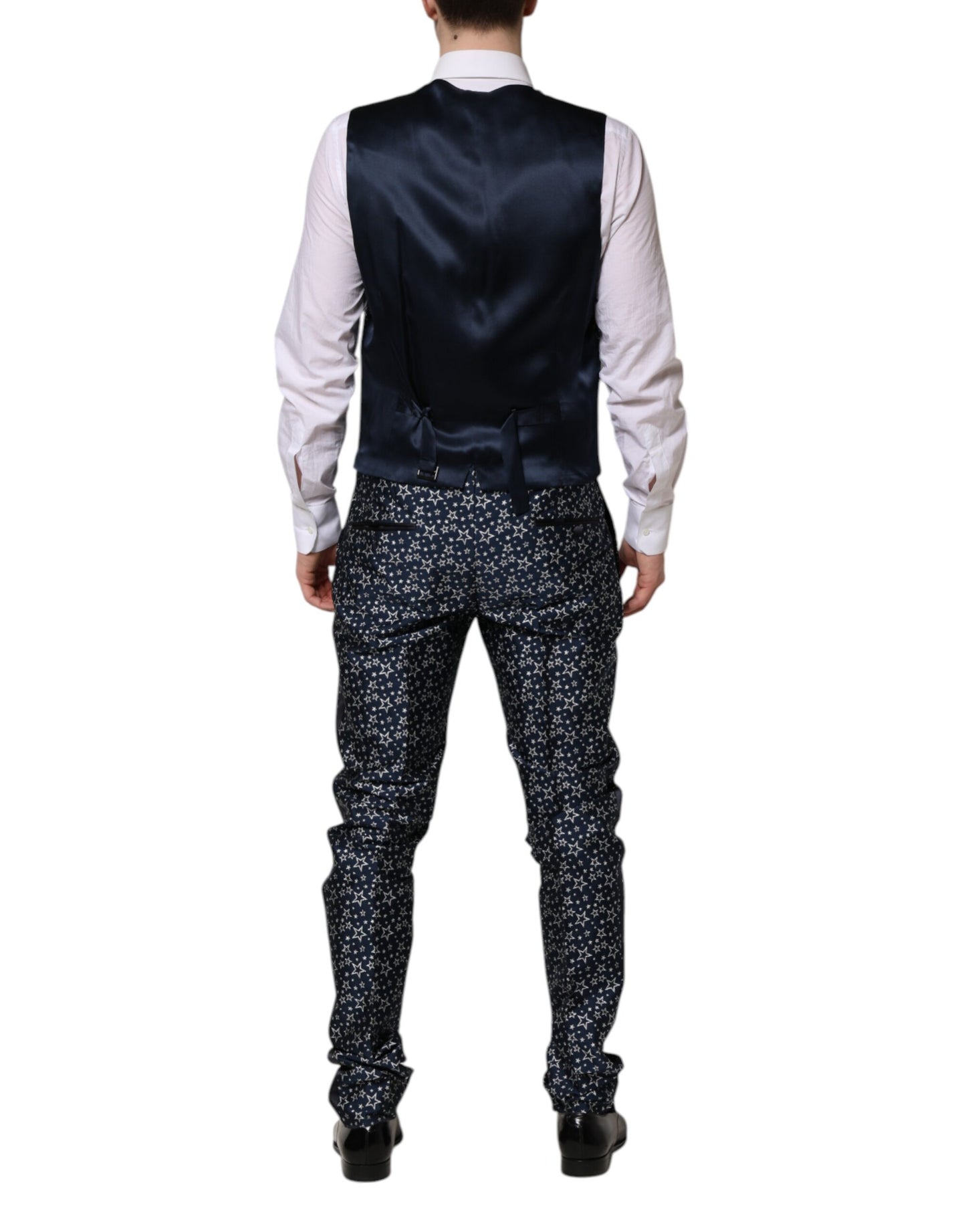 Costume 3 pièces Dolce & Gabbana bleu MARTINI Star Jacquard
