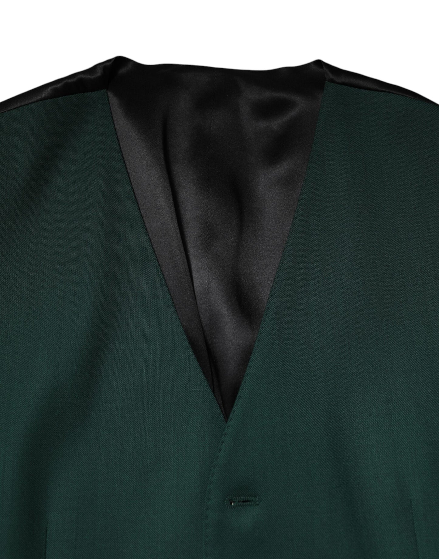 Gilet habillé en laine verte Dolce & Gabbana pour homme