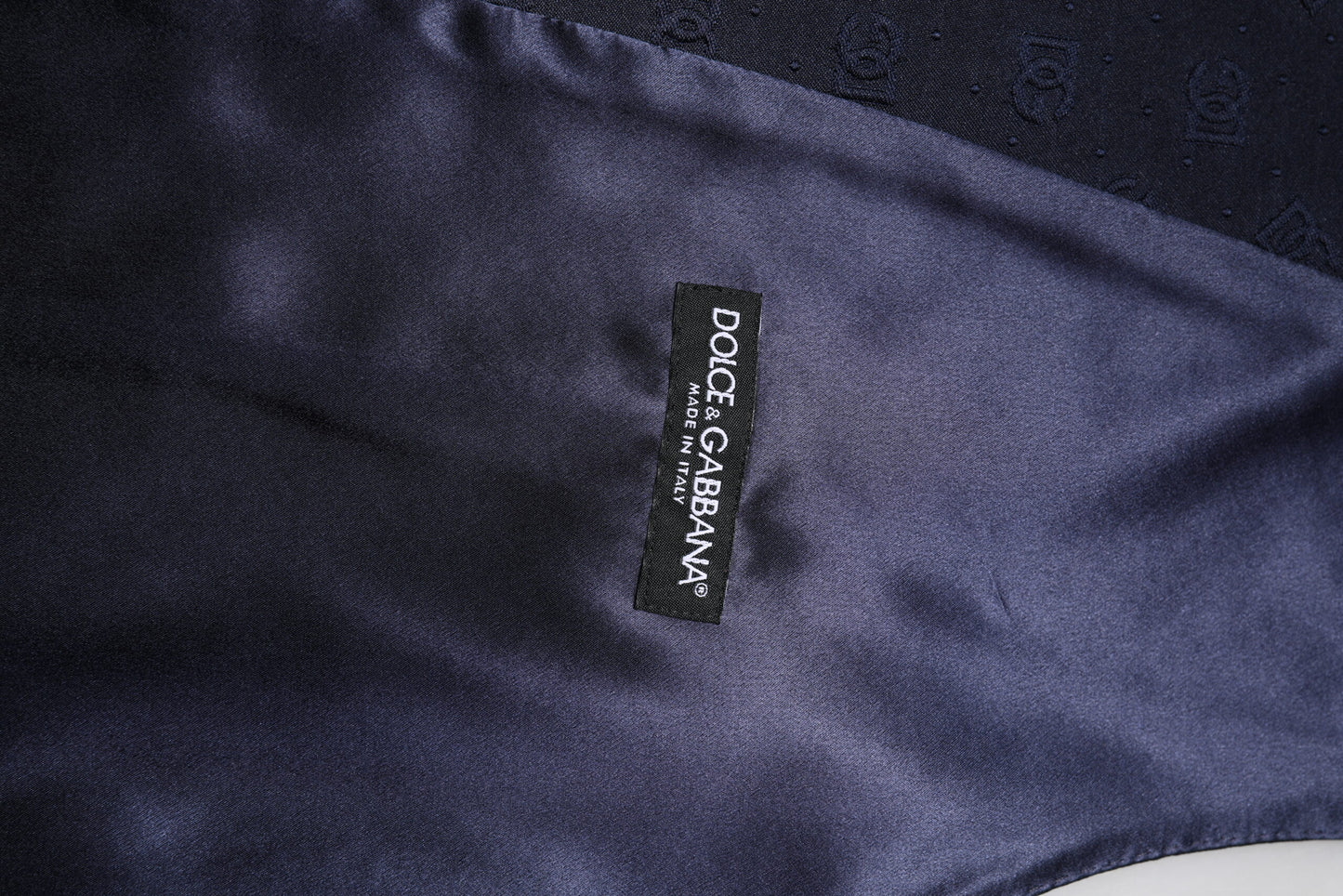 Gilet habillé en laine bleu foncé avec logo Dolce & Gabbana pour homme
