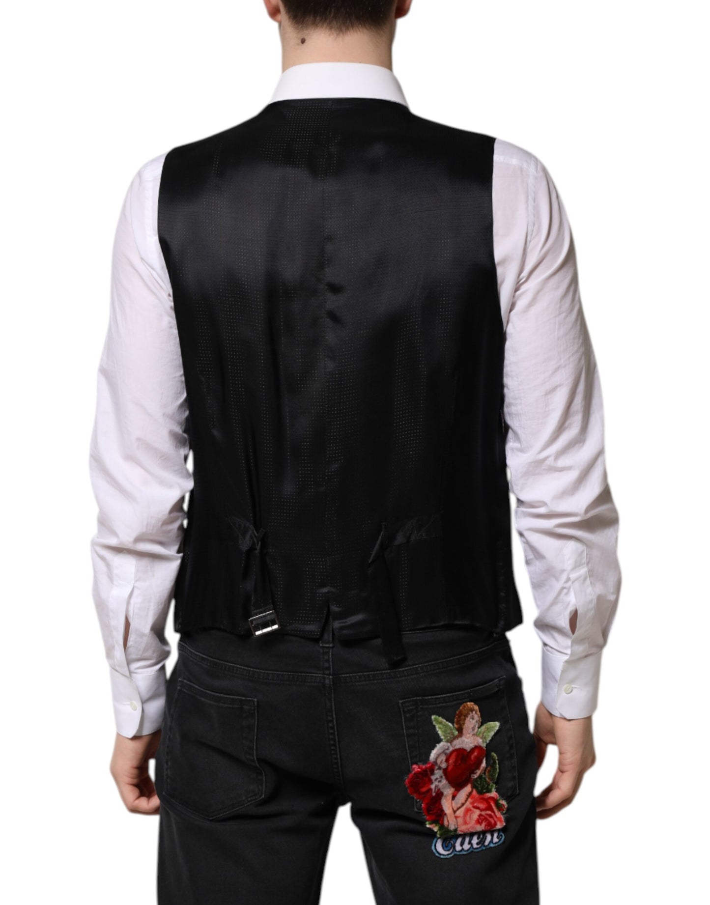Dolce & Gabbana Robe à paillettes violettes Gilet de cérémonie Gilet