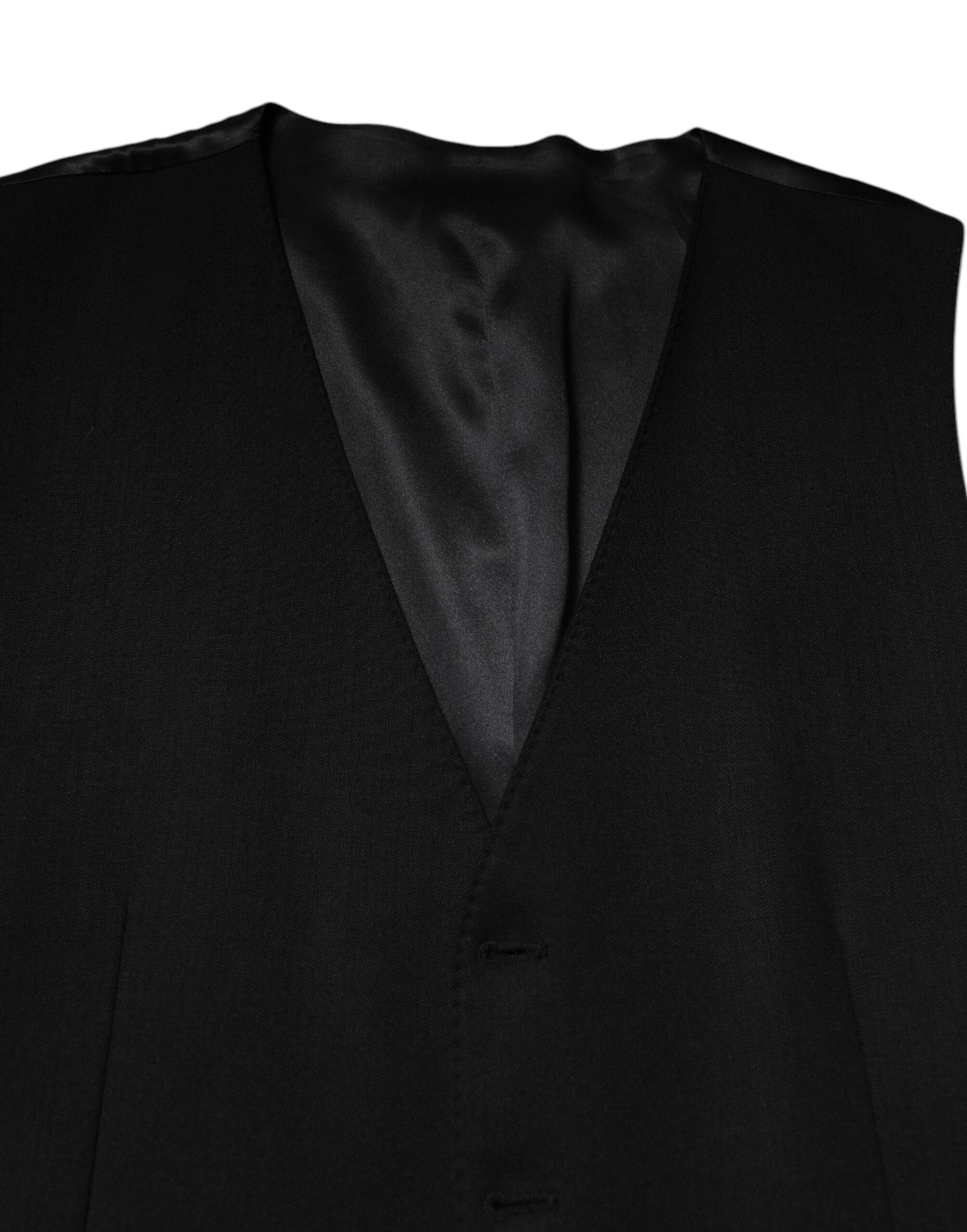 Gilet habillé en laine noire Dolce & Gabbana pour homme