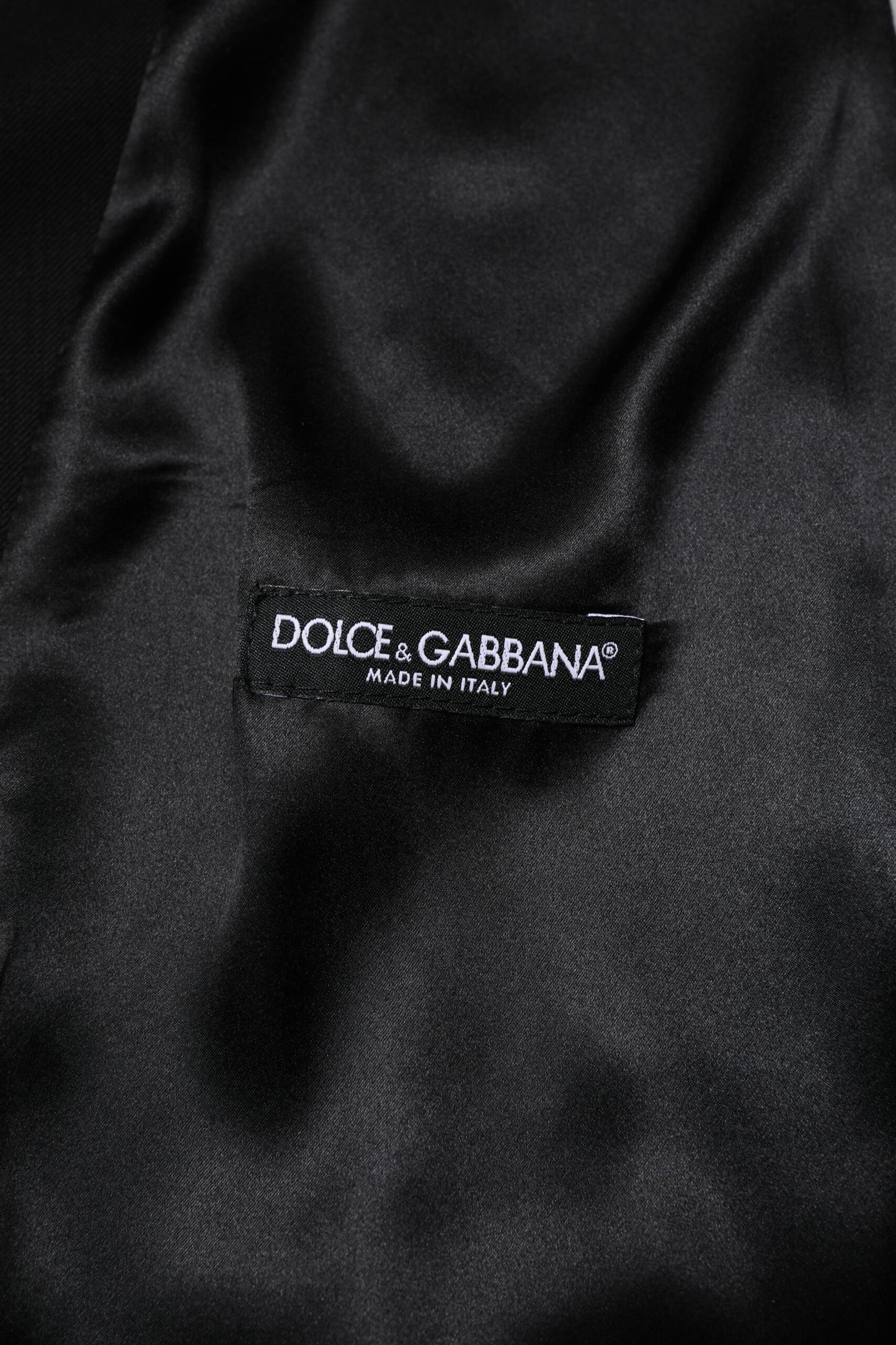 Gilet habillé en laine noire Dolce & Gabbana pour homme
