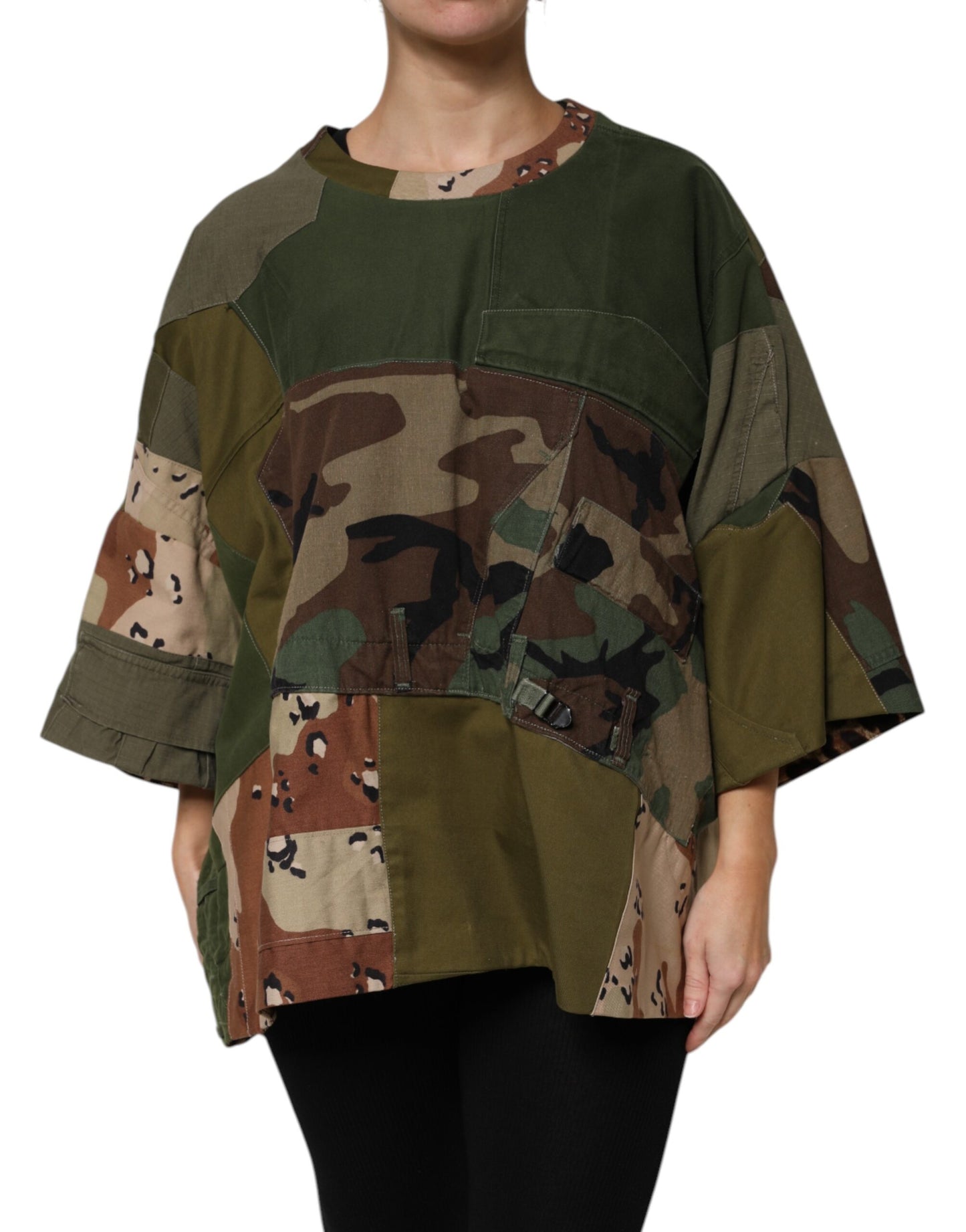 Dolce & Gabbana Multicolor Camouflage Oversized Top T-shirt by Dolce & Gabbana