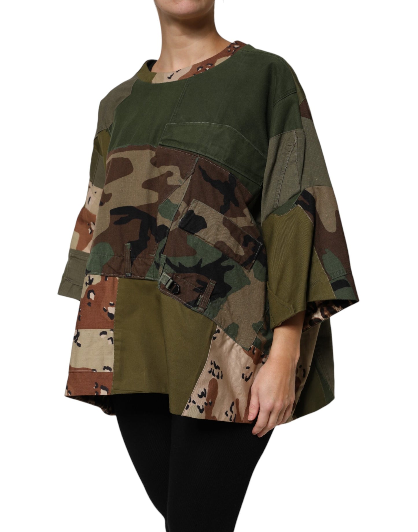 Dolce & Gabbana Multicolor Camouflage Oversized Top T-shirt by Dolce & Gabbana