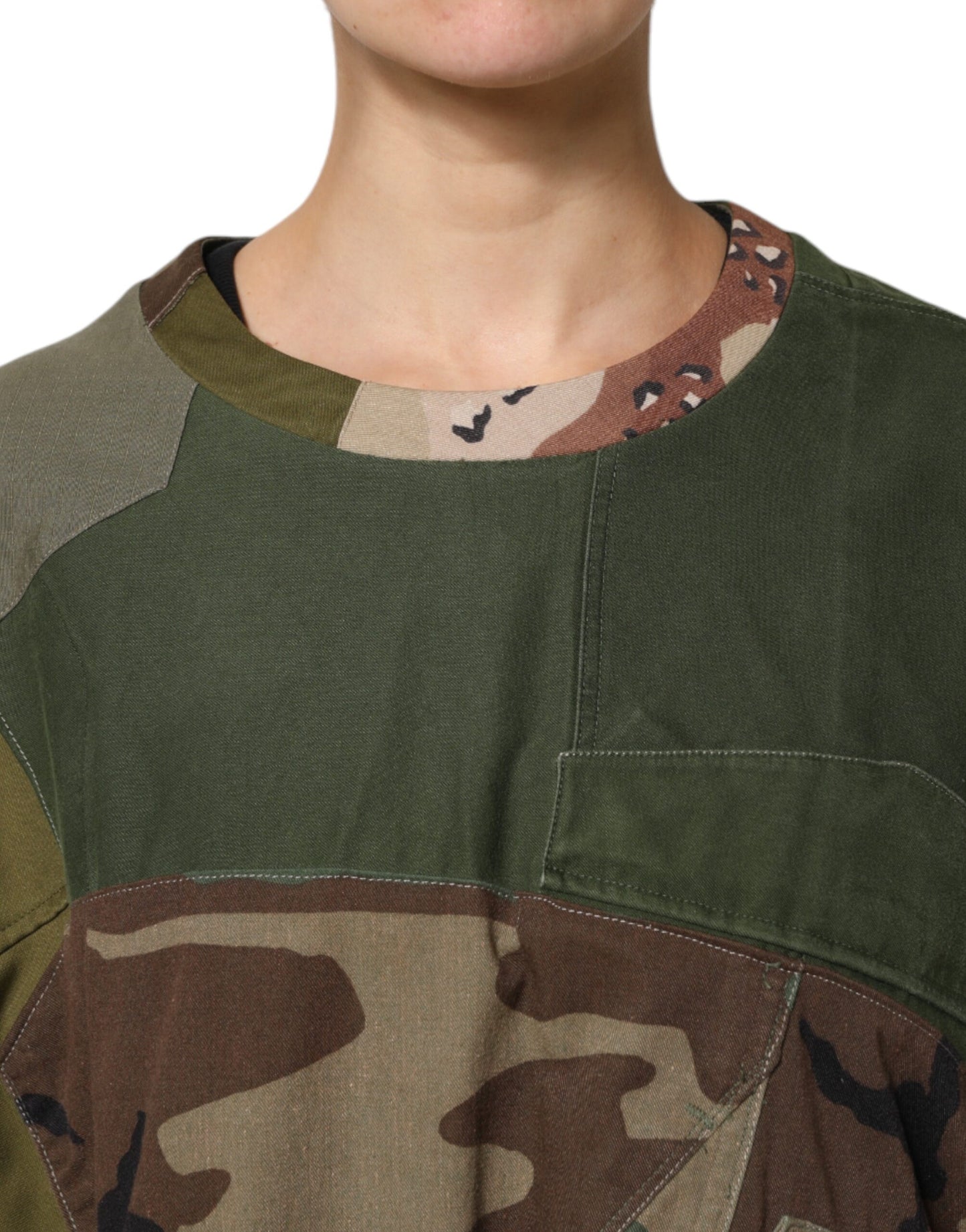 Dolce & Gabbana Multicolor Camouflage Oversized Top T-shirt by Dolce & Gabbana