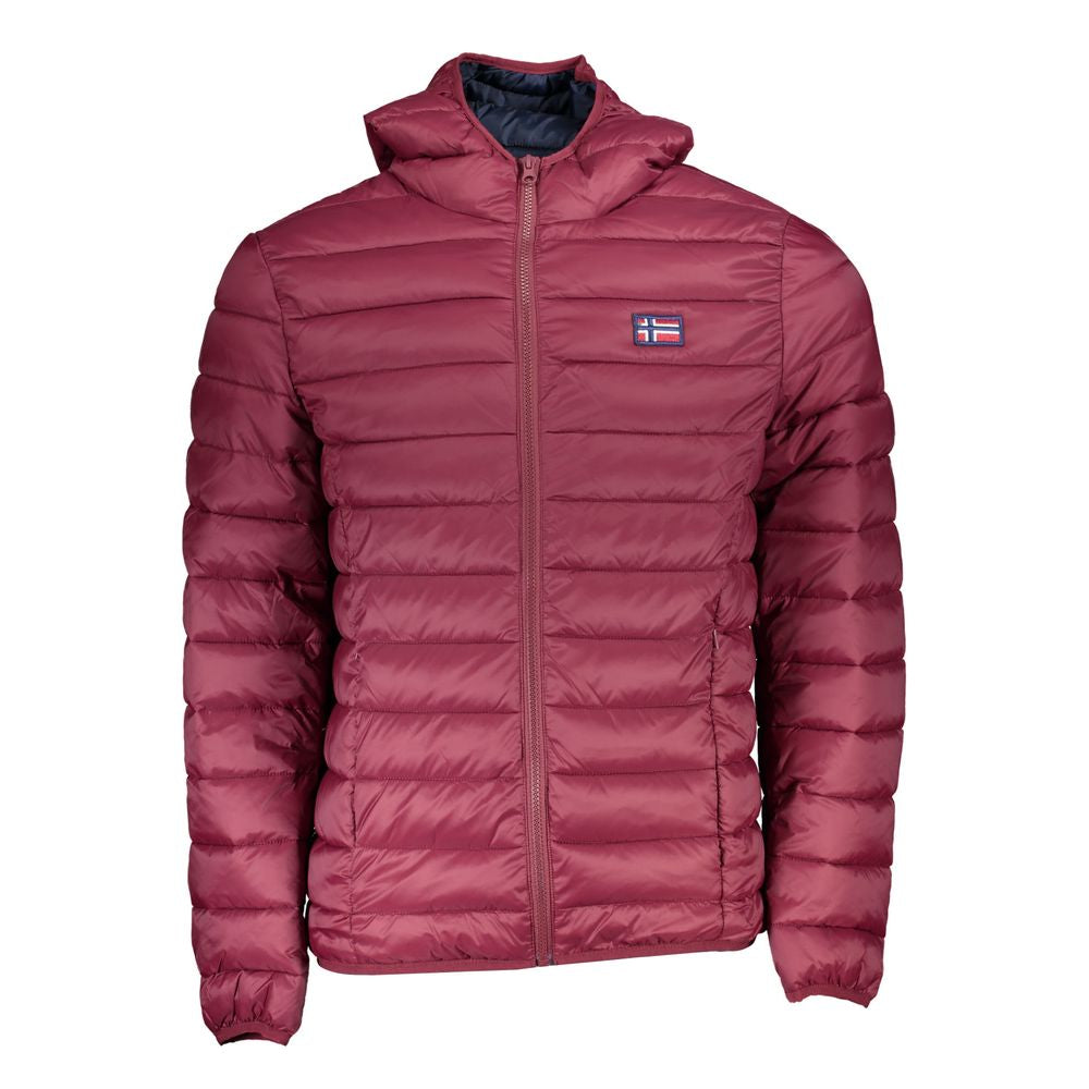 Veste à capuche rose chic avec appliqué unique, Norvège 1963